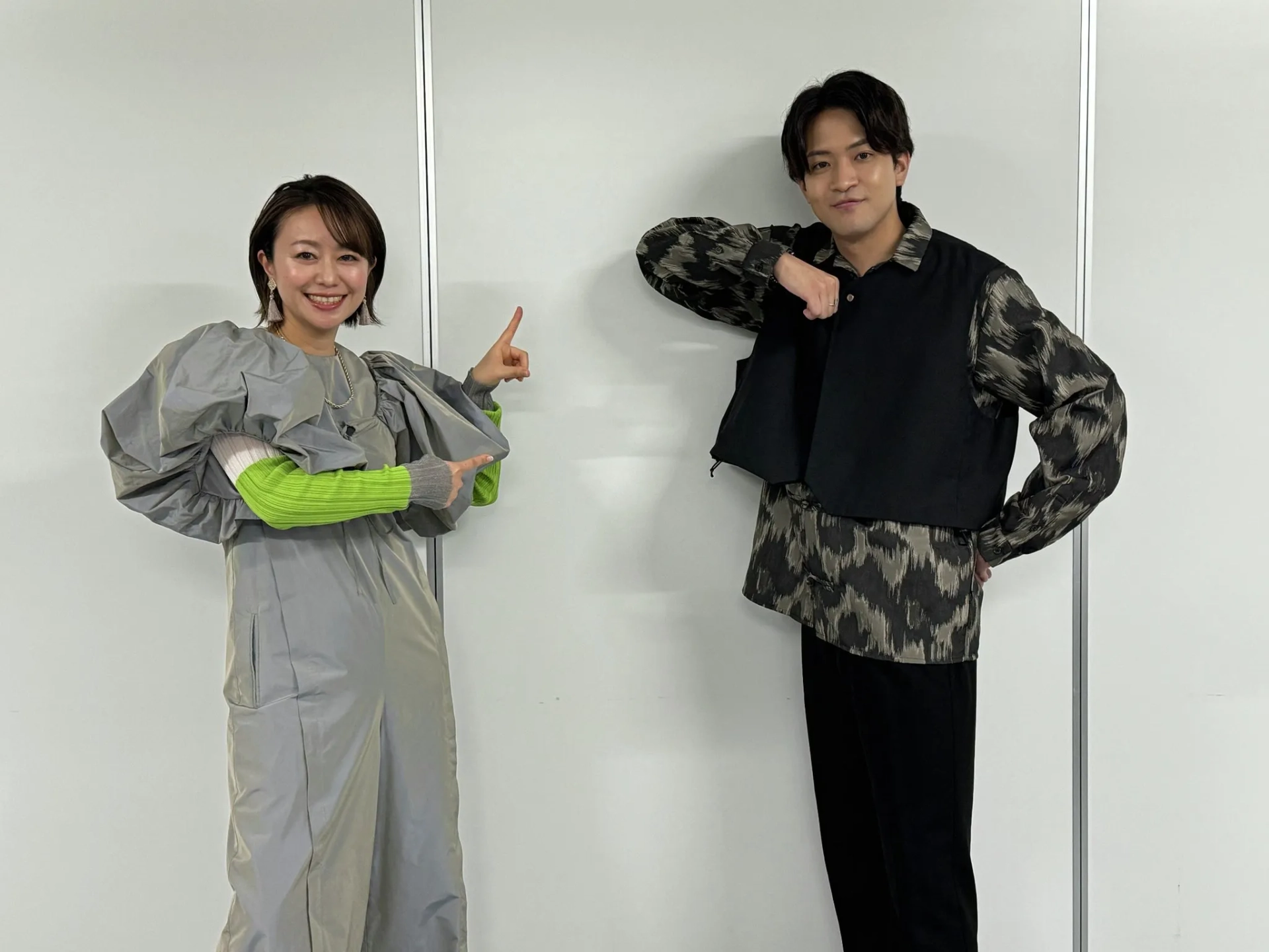 Mutsumi Tamura and Kaito Ishikawa at an event for Haigakura (2024)