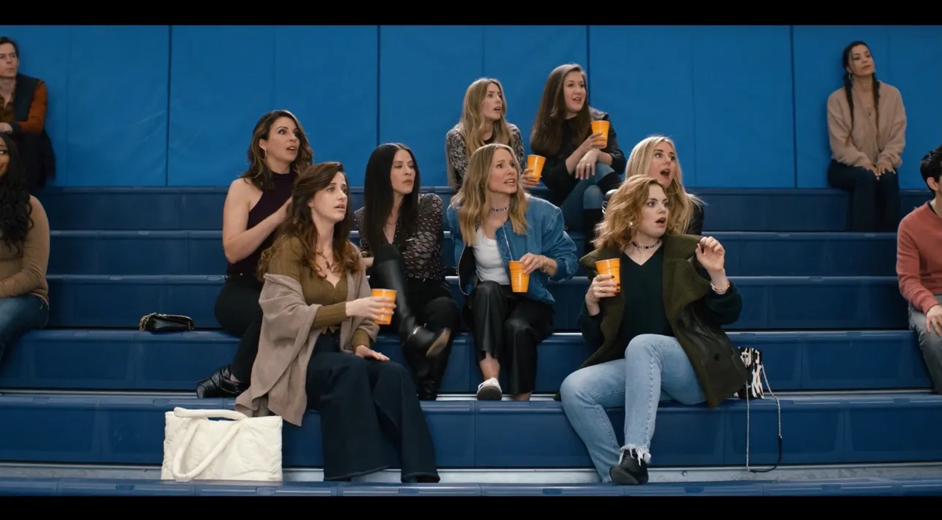 Kristen Bell, Jackie Tohn, Beth Dover, Rachel Rosenbloom, Justine Lupe, and Elise Greene in Nobody Wants This (2024)