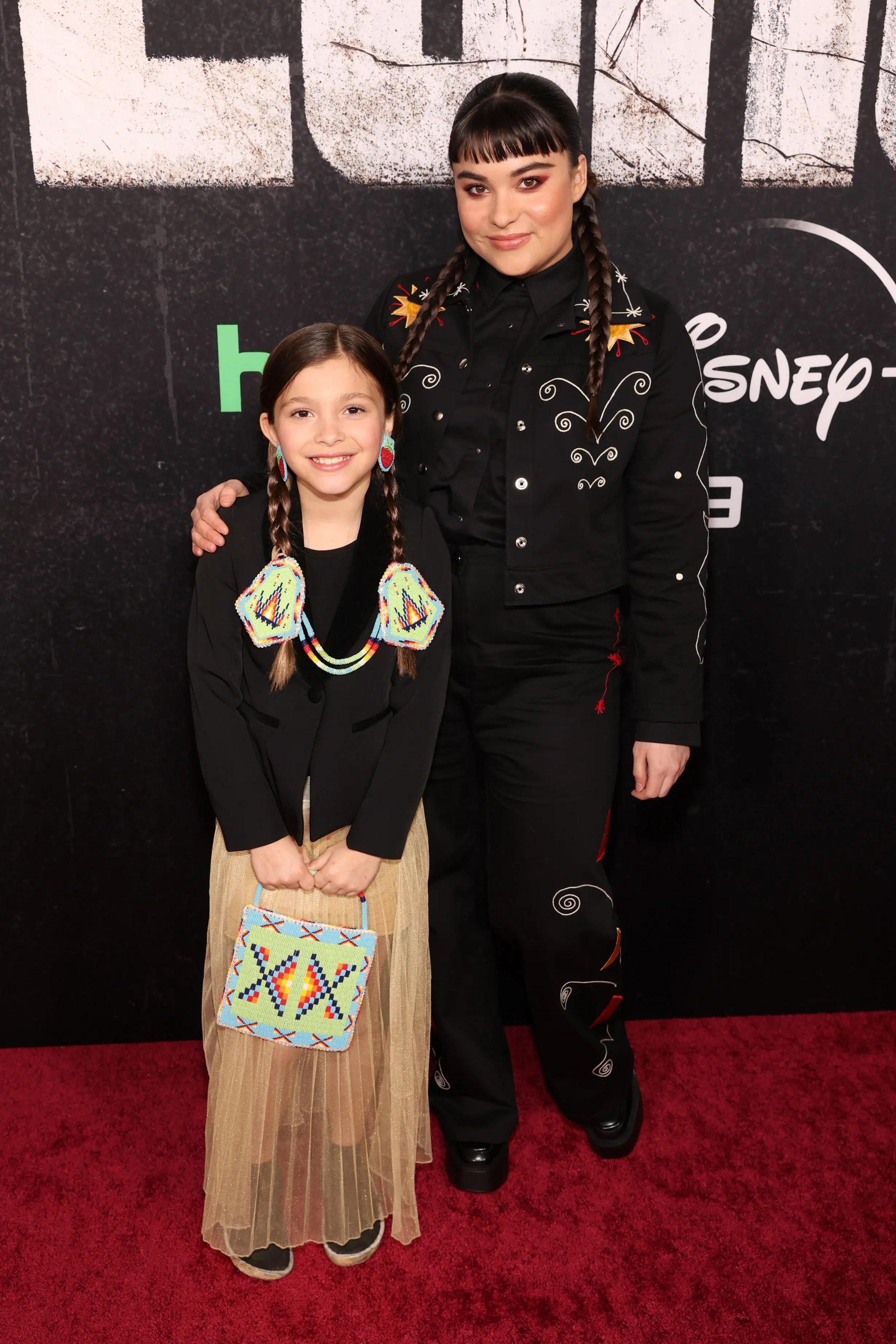 Wren Zhawenim Gotts and Devery Jacobs at an event for Echo (2023)