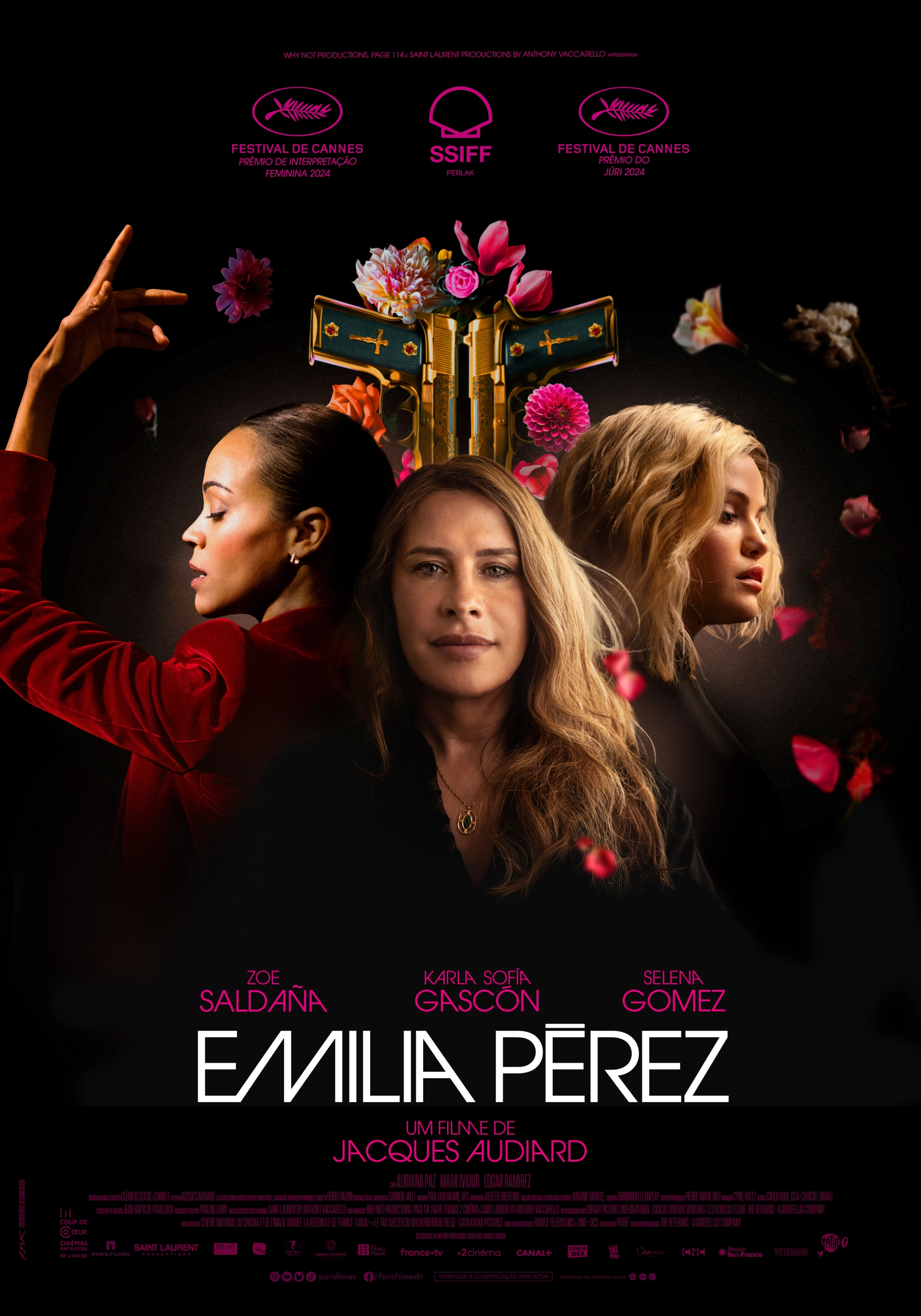 Zoe Saldana, Karla Sofía Gascón, and Selena Gomez in Emilia Pérez (2024)