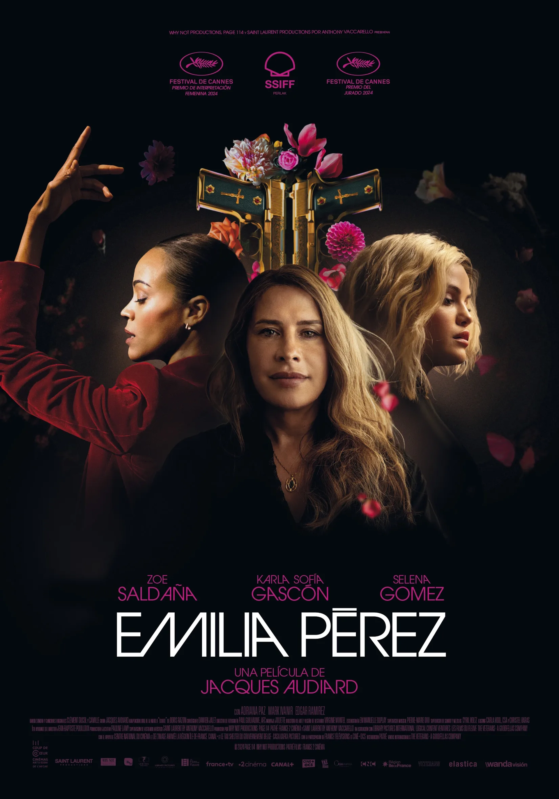 Zoe Saldana, Karla Sofía Gascón, and Selena Gomez in Emilia Pérez (2024)