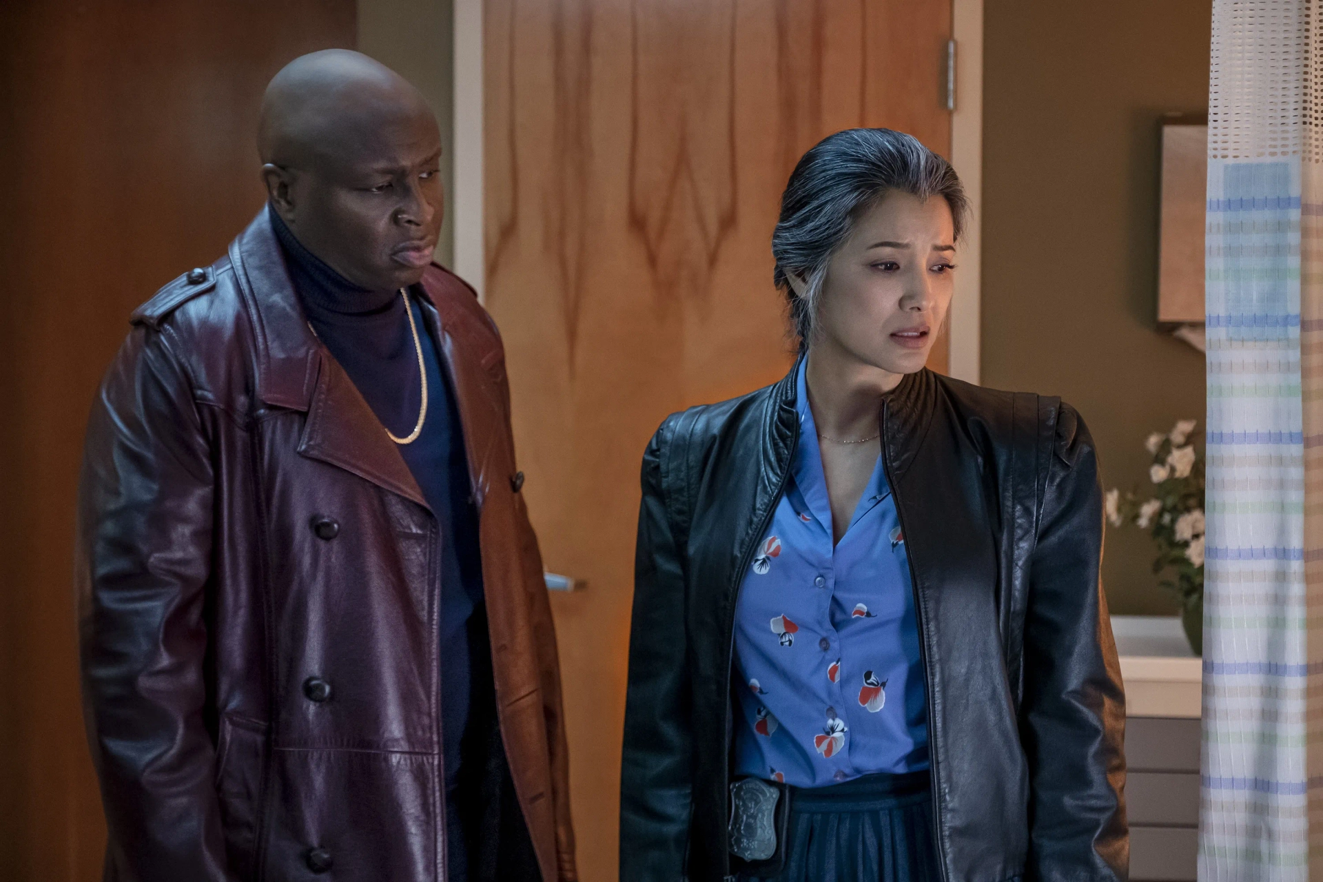 Steve Harris and Kelly Hu in BMF (2021)