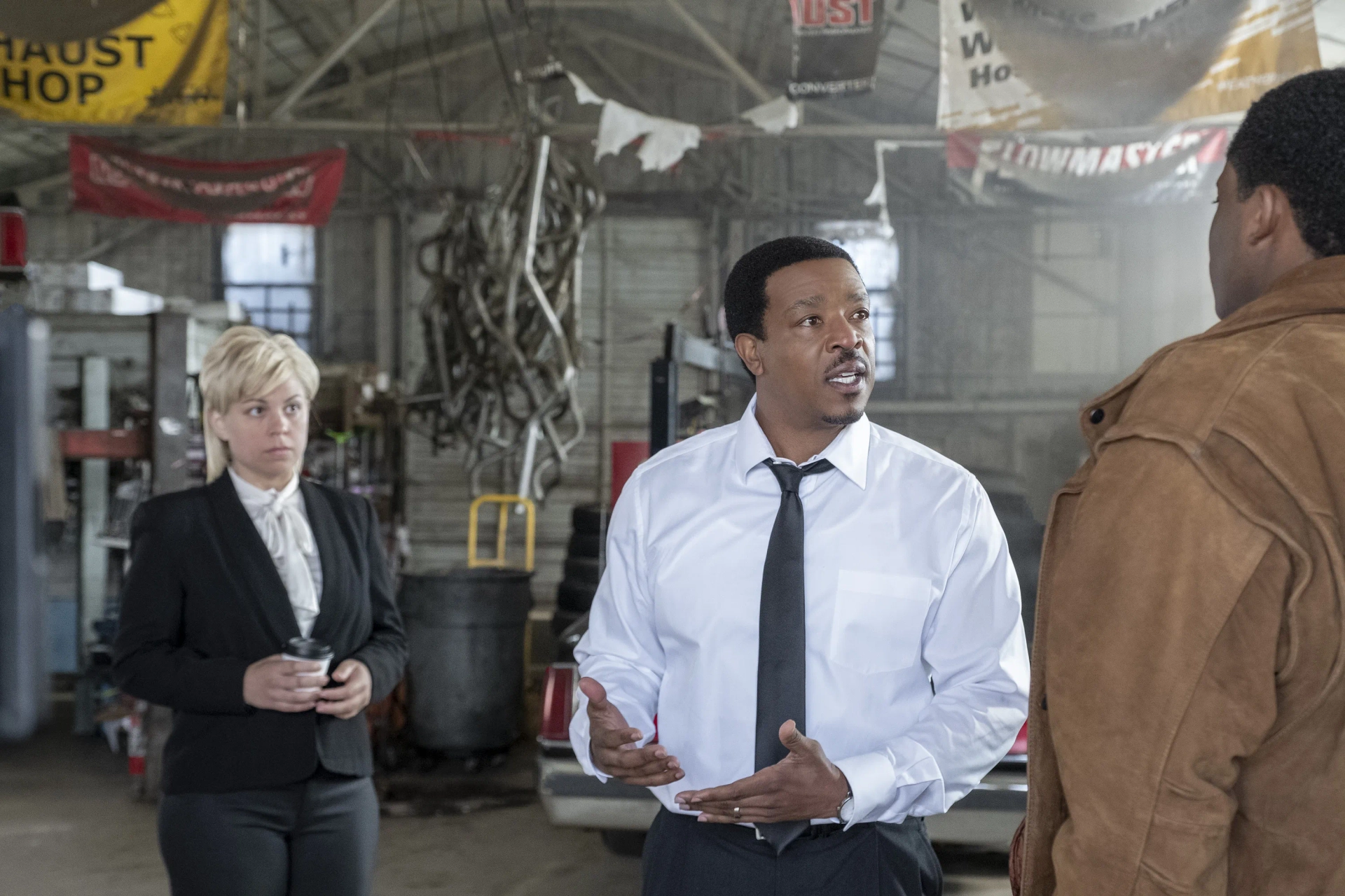 Russell Hornsby, Lauren Halperin, and Da'Vinchi in BMF (2021)