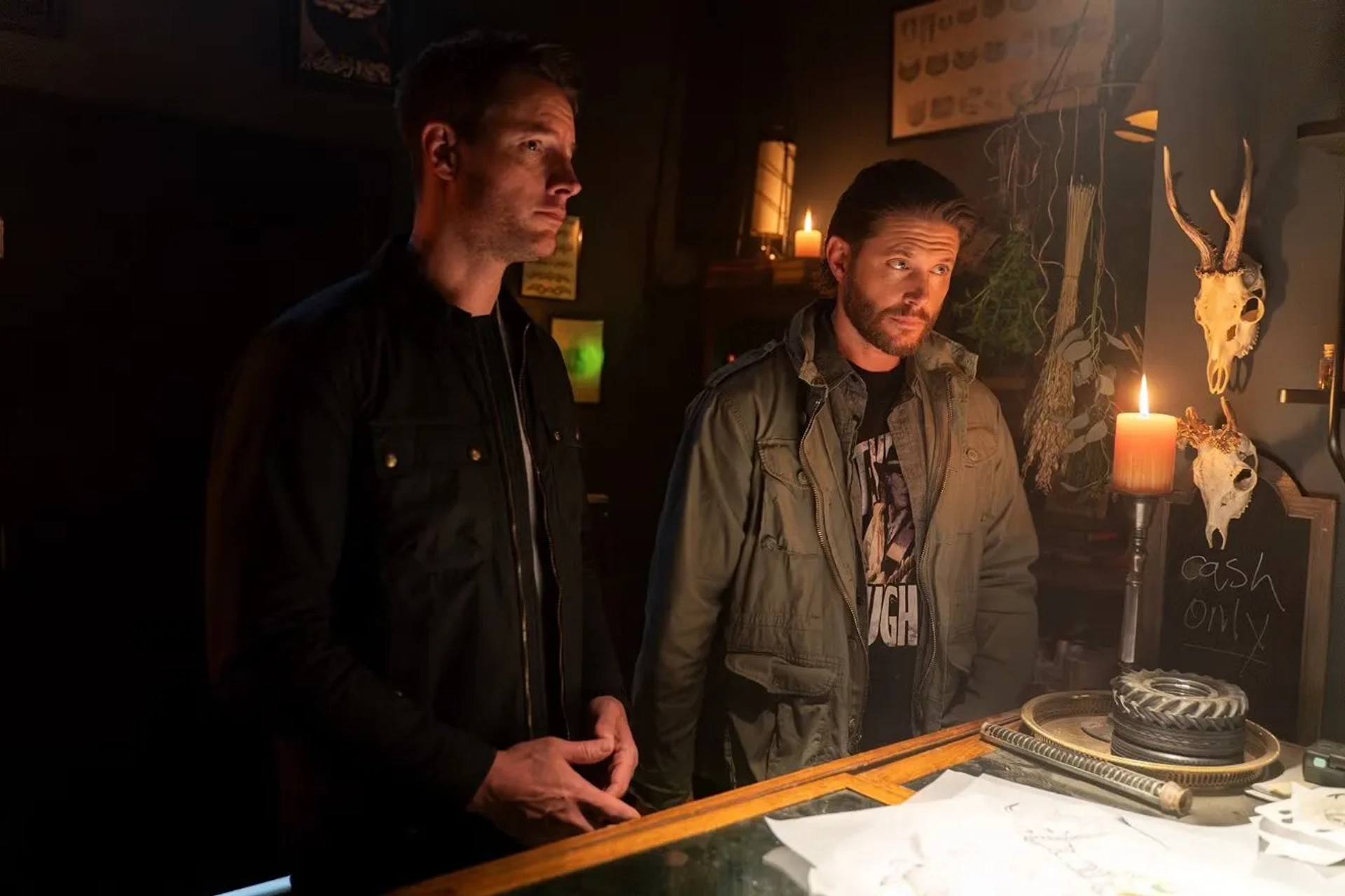 Jensen Ackles and Justin Hartley in Tracker (2024)