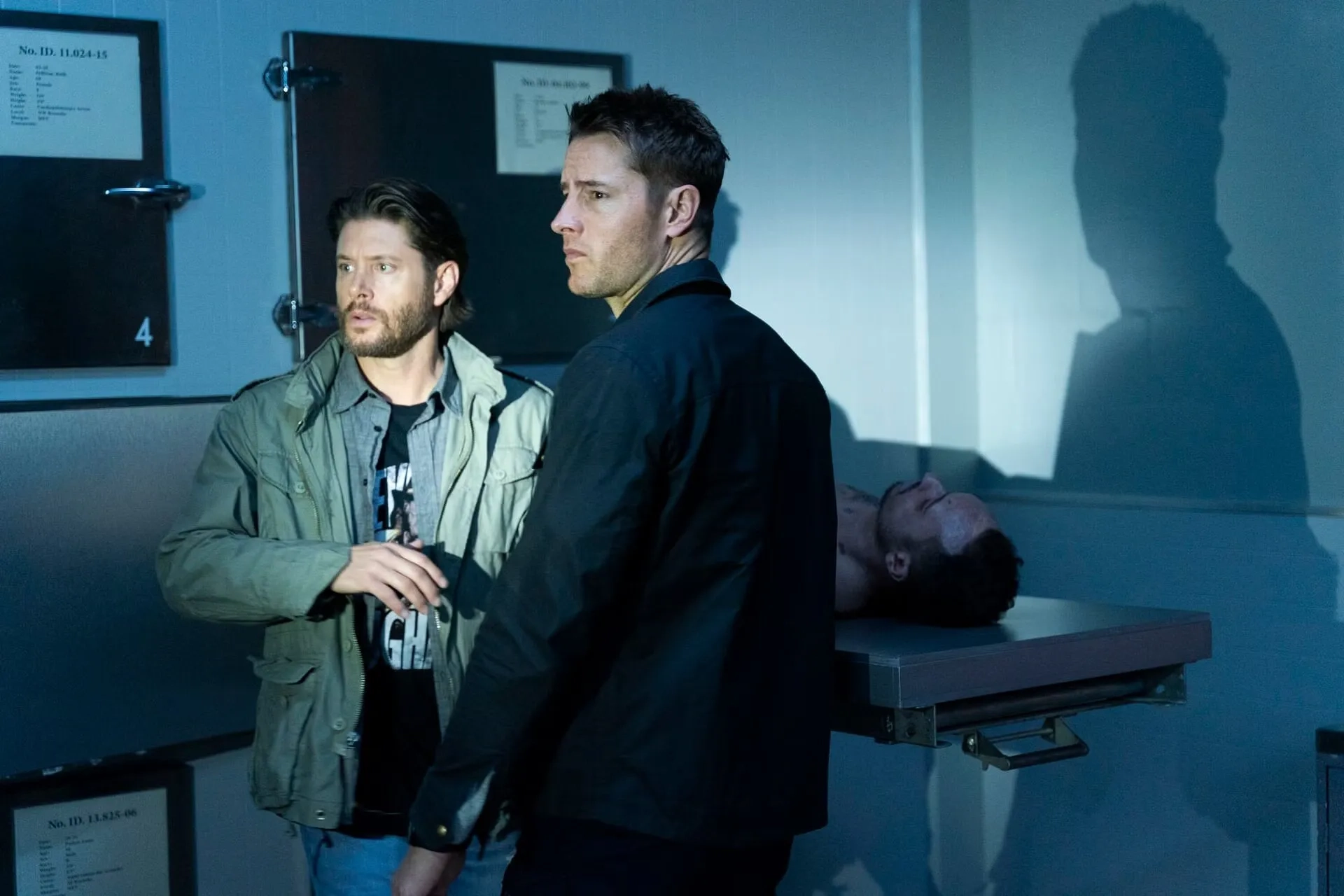 Jensen Ackles and Justin Hartley in Tracker (2024)