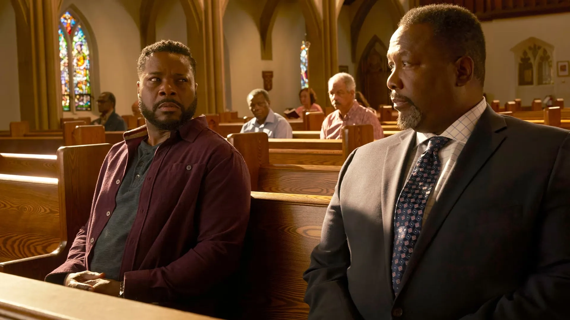 Wendell Pierce and Malcolm-Jamal Warner in Kendall's Story (2023)