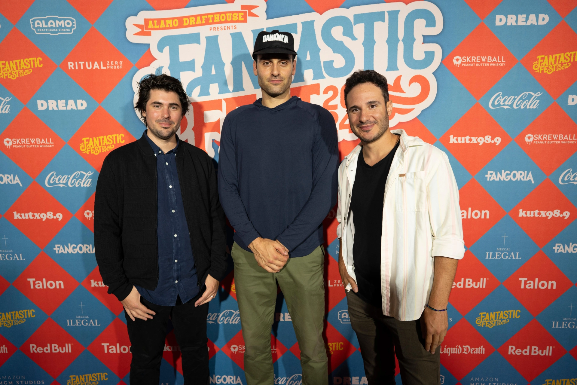 Jordan Downey, Dane DiLeigro, and Kevin Stewart at Fantastic Fest for V/H/S/Beyond