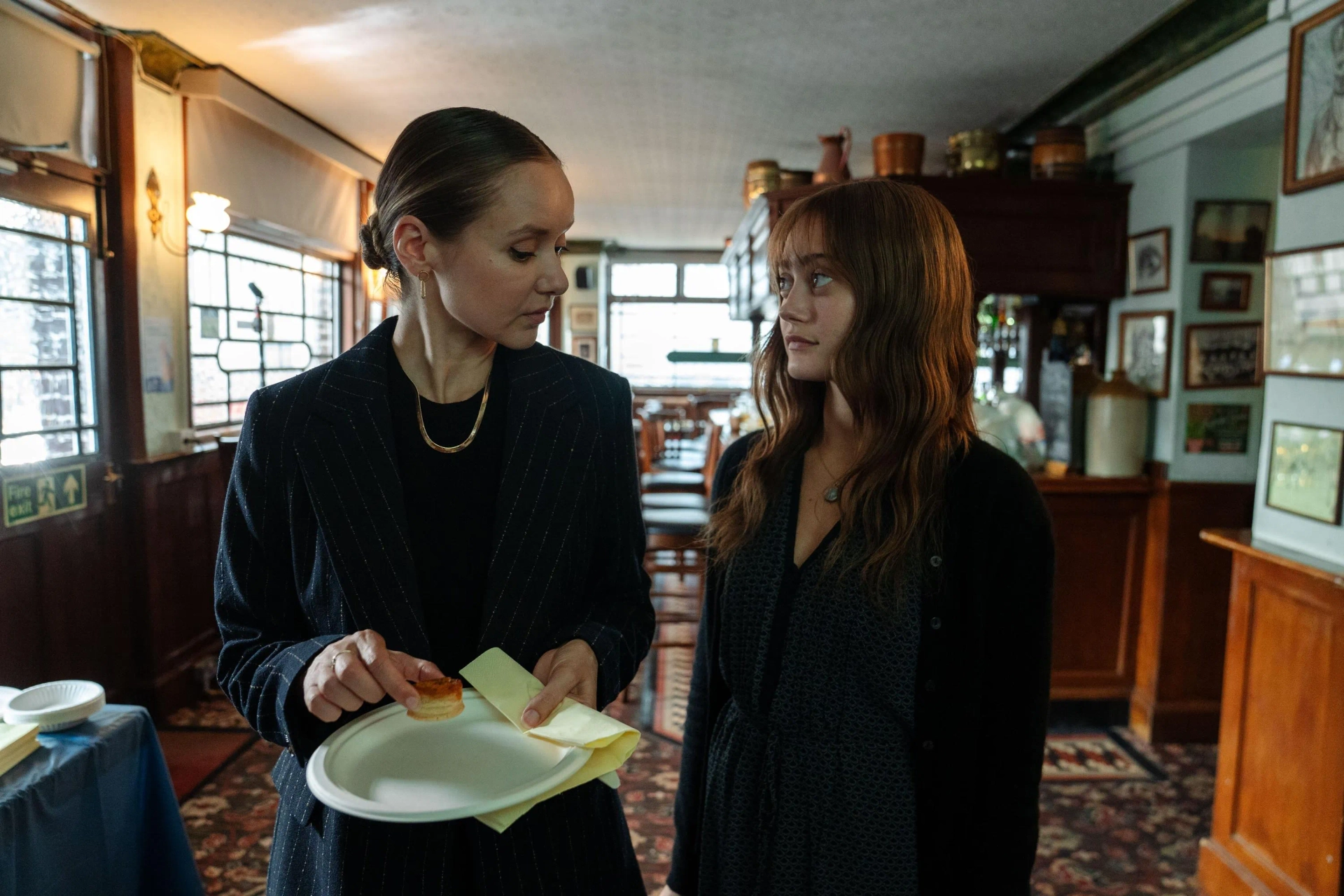 Ella Purnell and Alexandra Dowling in Sweetpea (2024)