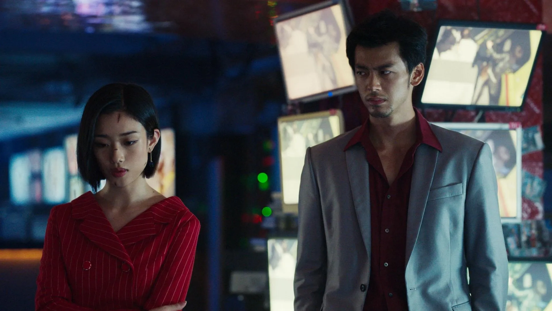 Misato Morita and Ryoma Takeuchi in Like a Dragon: Yakuza (2024)