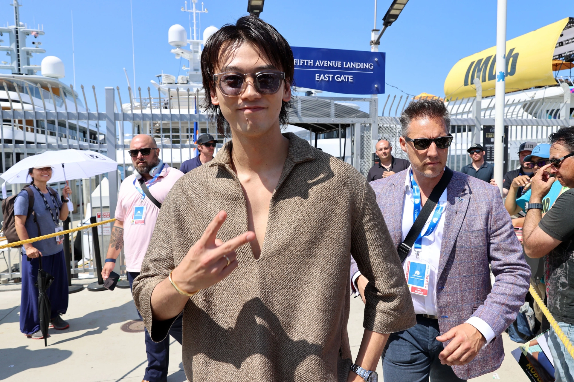 Ryoma Takeuchi at an event for Like a Dragon: Yakuza (2024)