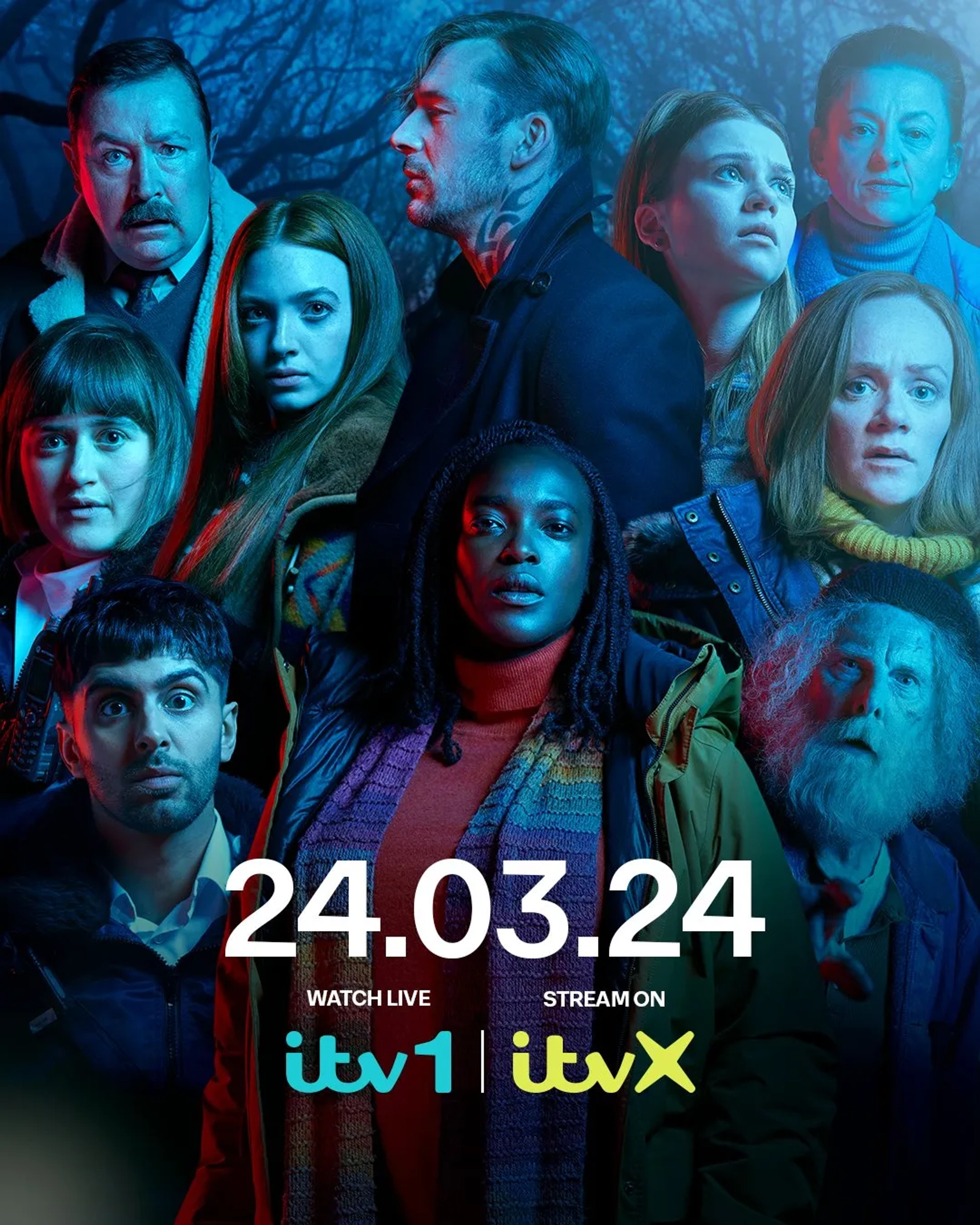 David Threlfall, Barry Sloane, Rowan Robinson, and Wunmi Mosaku in Passenger (2024)