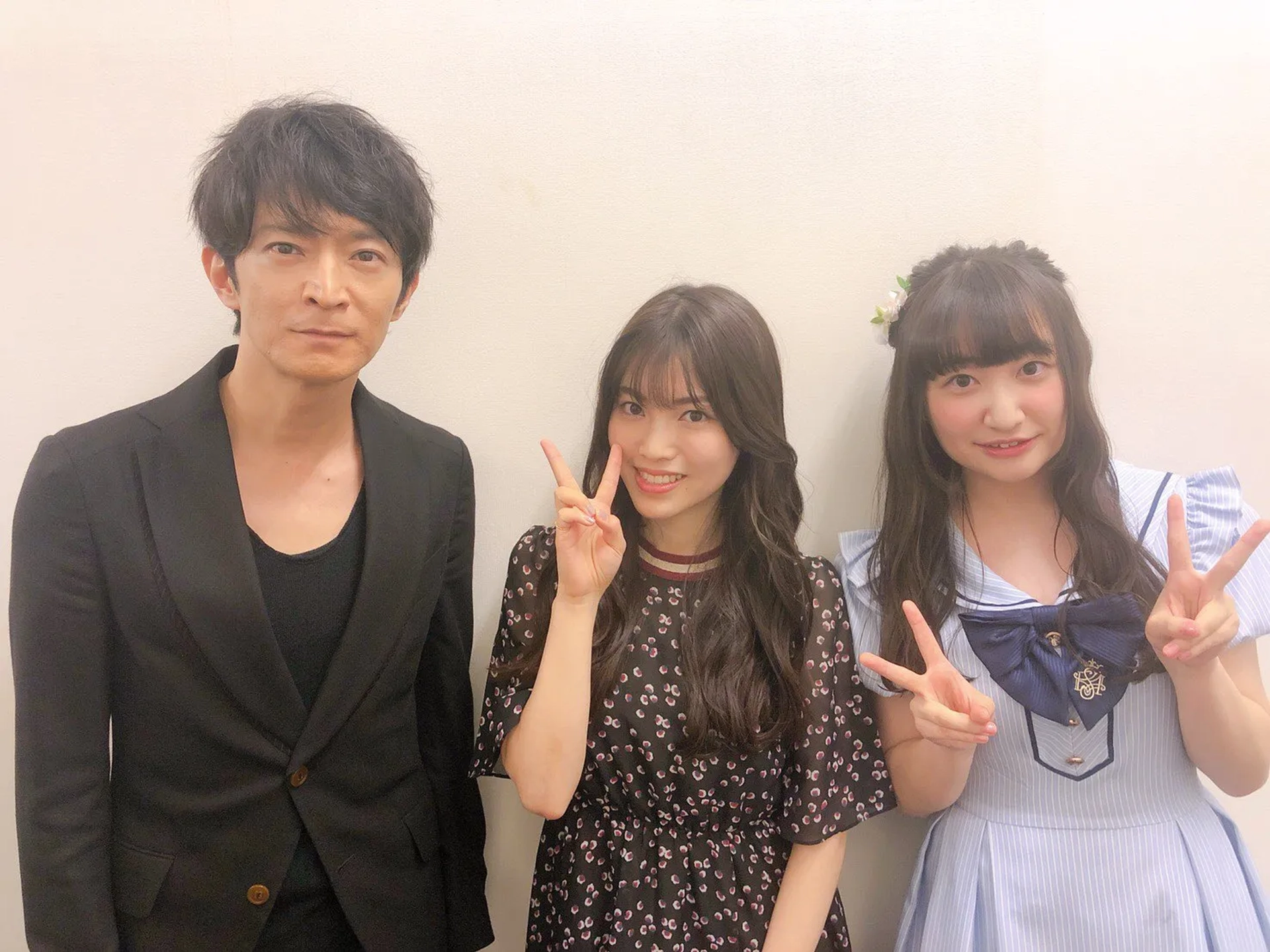 Kenjirô Tsuda, Kaori Ishihara, and Kanon Takao at an event for Demon Lord, Retry! R (2019)