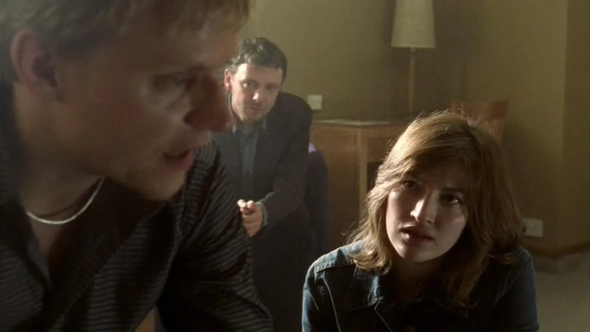 Kelly Macdonald, John Simm, and Marc Warren in State of Play (2003)