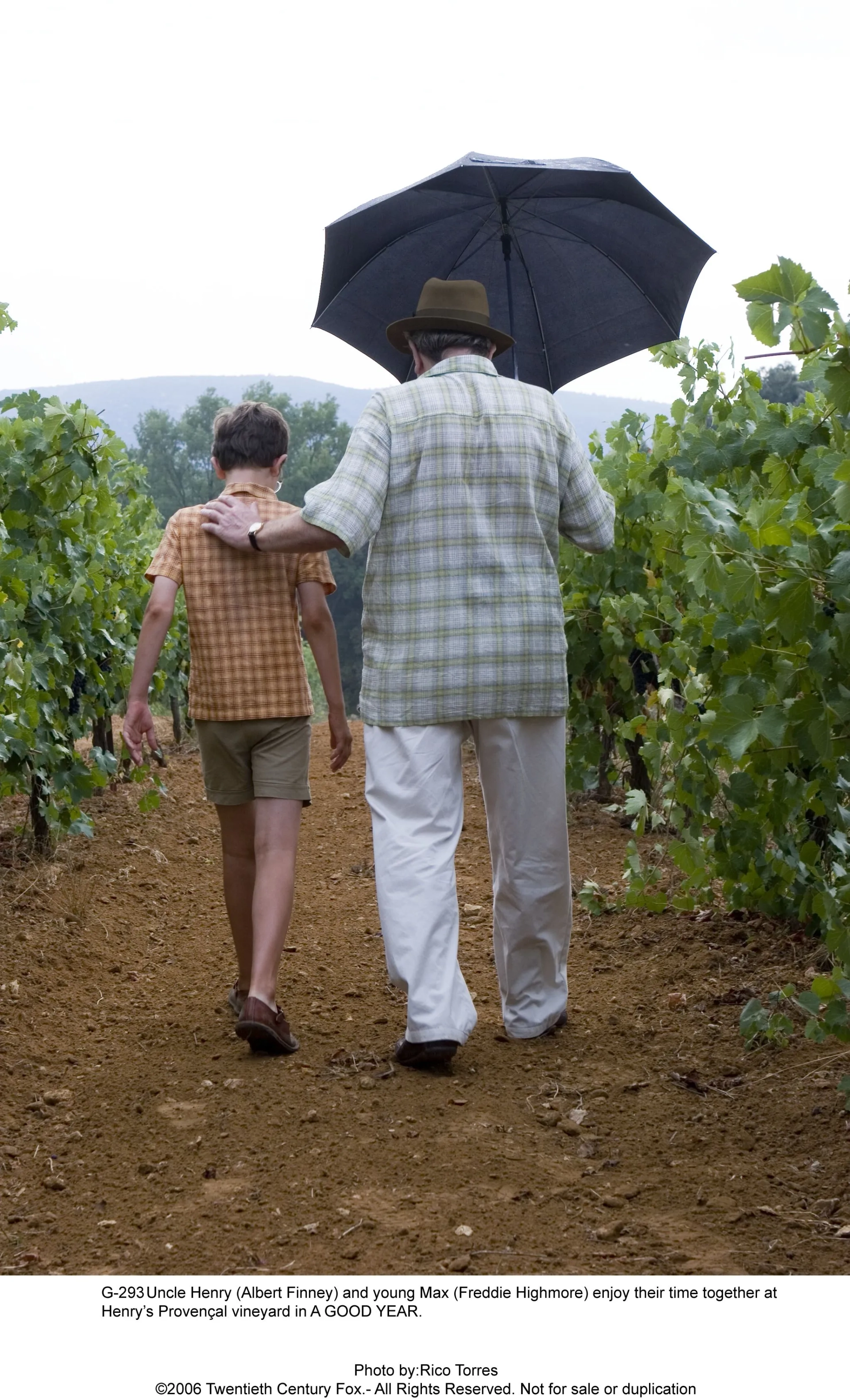 Albert Finney and Freddie Highmore in A Good Year (2006)