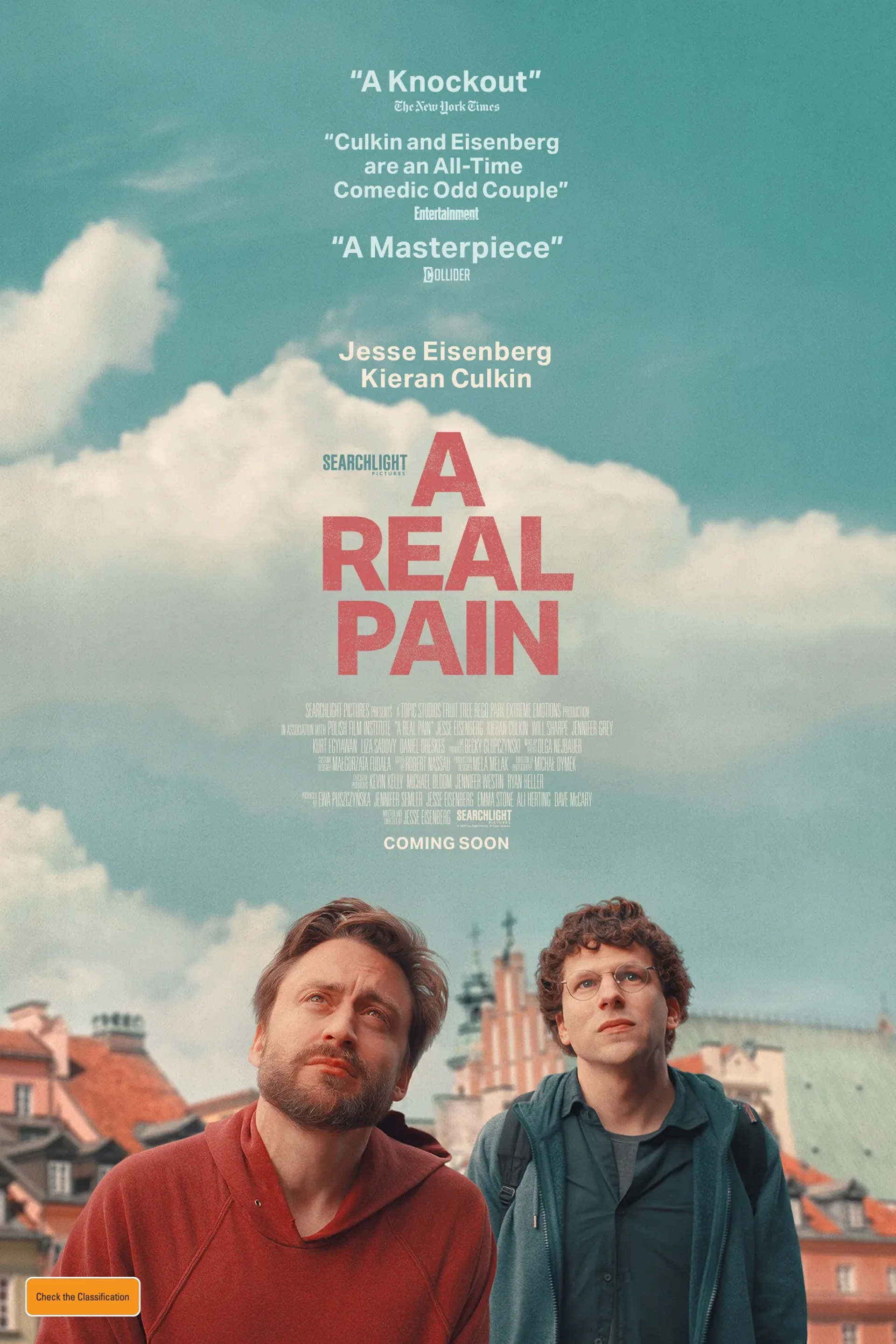 Kieran Culkin and Jesse Eisenberg in A Real Pain (2024)