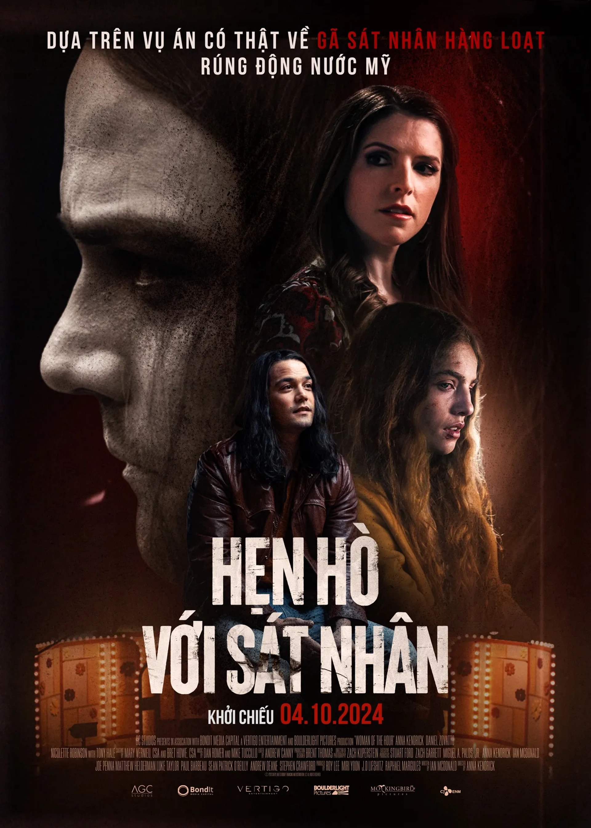 Anna Kendrick, Autumn Best, and Daniel Zovatto in Woman of the Hour (2023)