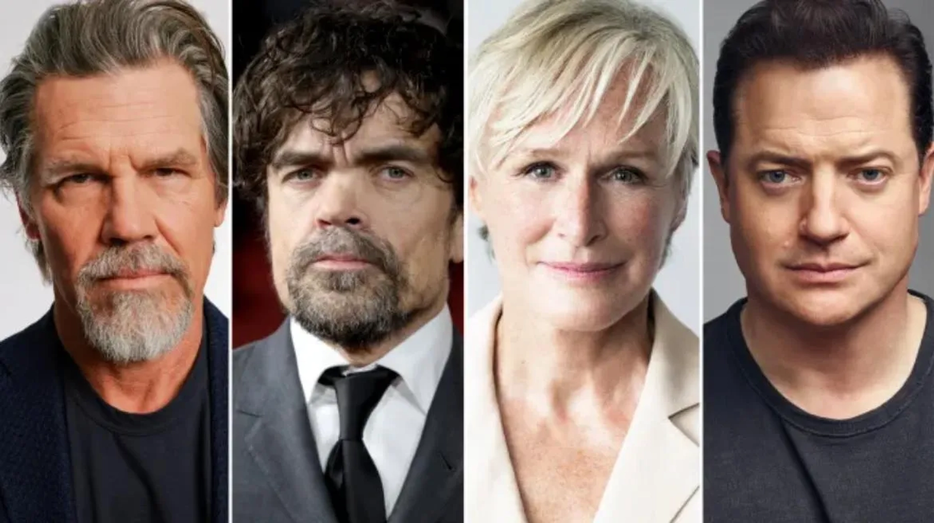Glenn Close, Brendan Fraser, Josh Brolin, and Peter Dinklage in Brothers (2024)