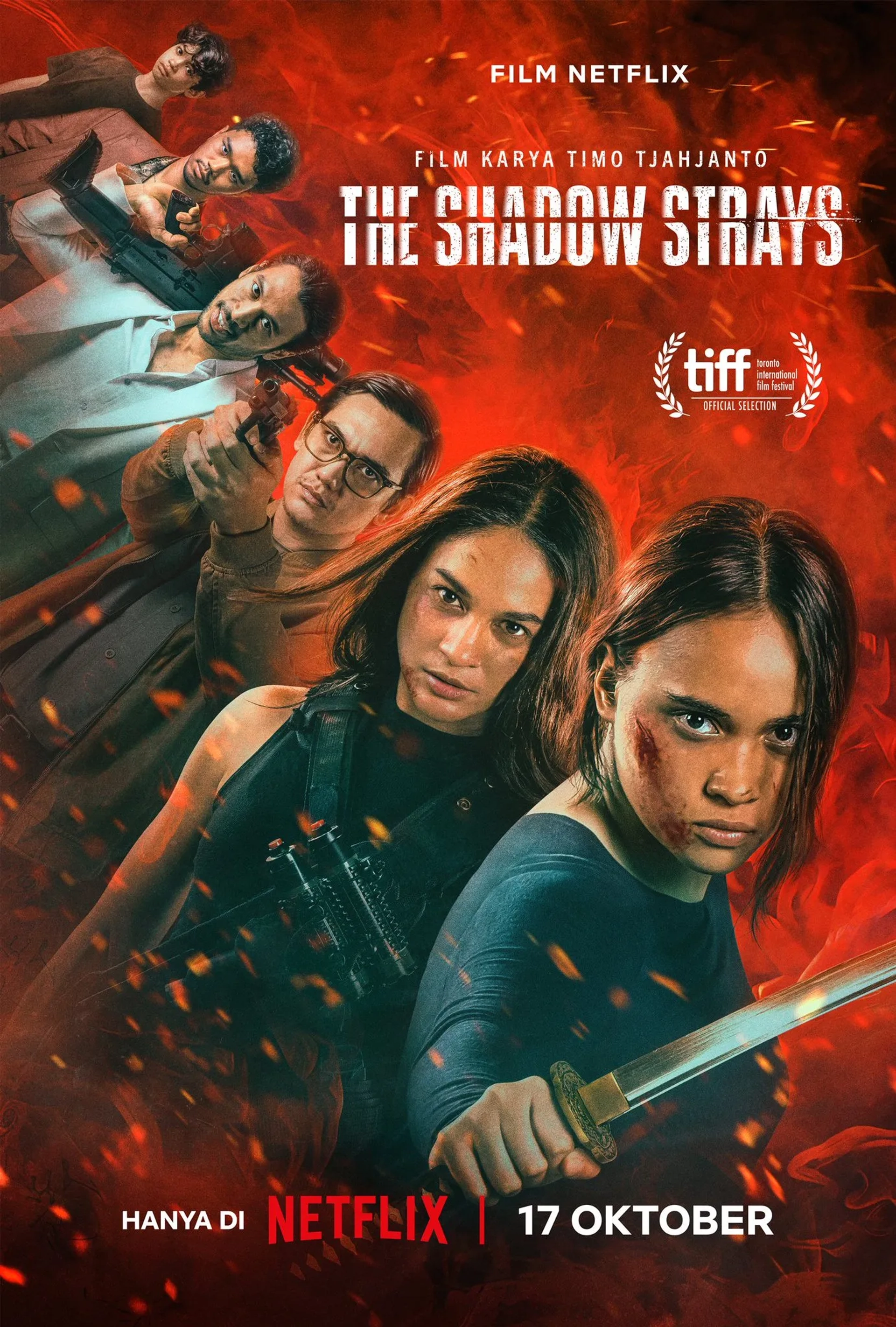 Ali Fikry, Andri Mashadi, Hana Malasan, Kristo Immanuel, Adipati Dolken, and Aurora Ribero in The Shadow Strays (2024)