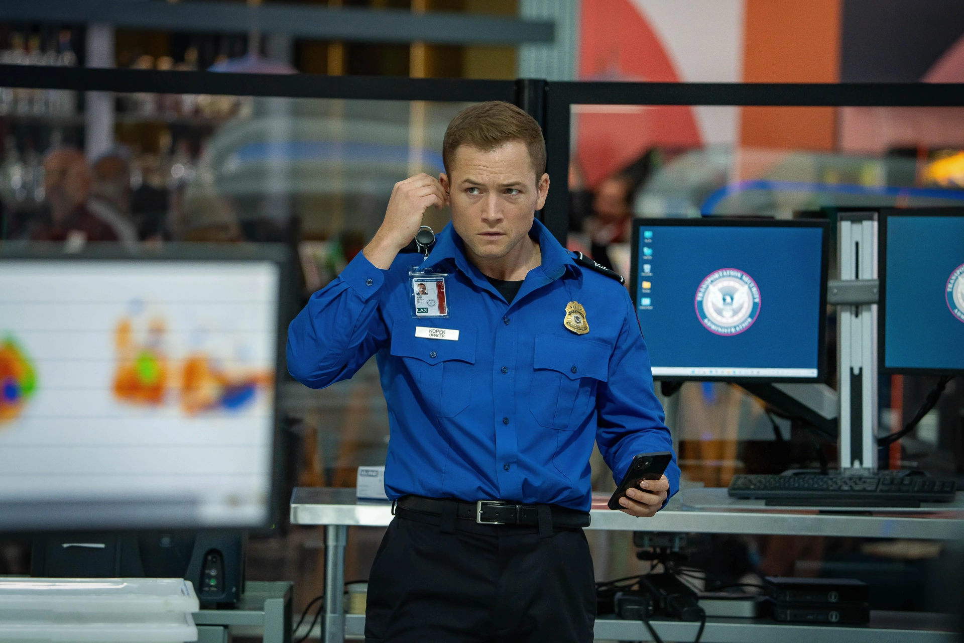 Taron Egerton in Carry-On (2024)