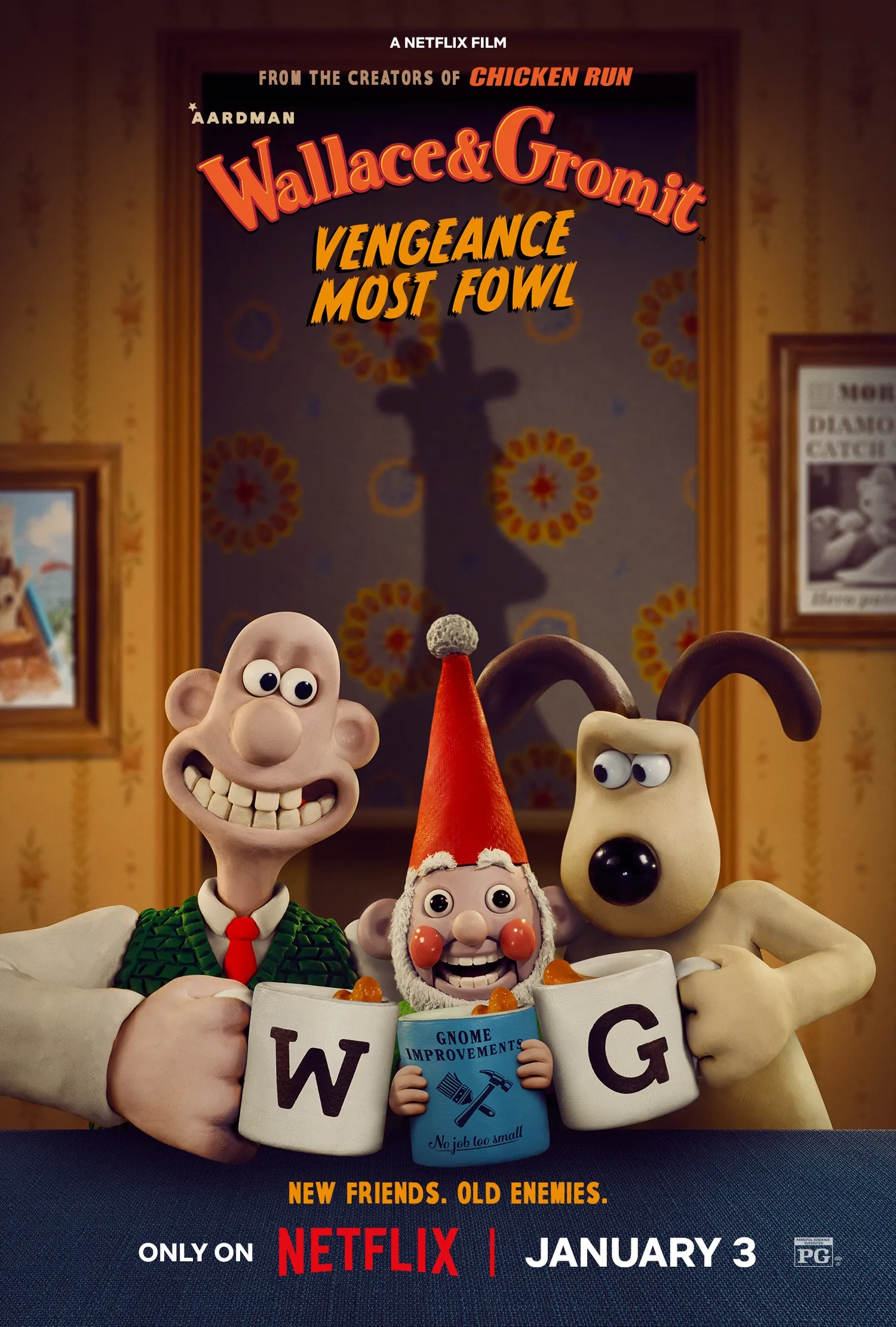 Ben Whitehead and Victoria Elliott in Wallace & Gromit: Vengeance Most Fowl (2024)