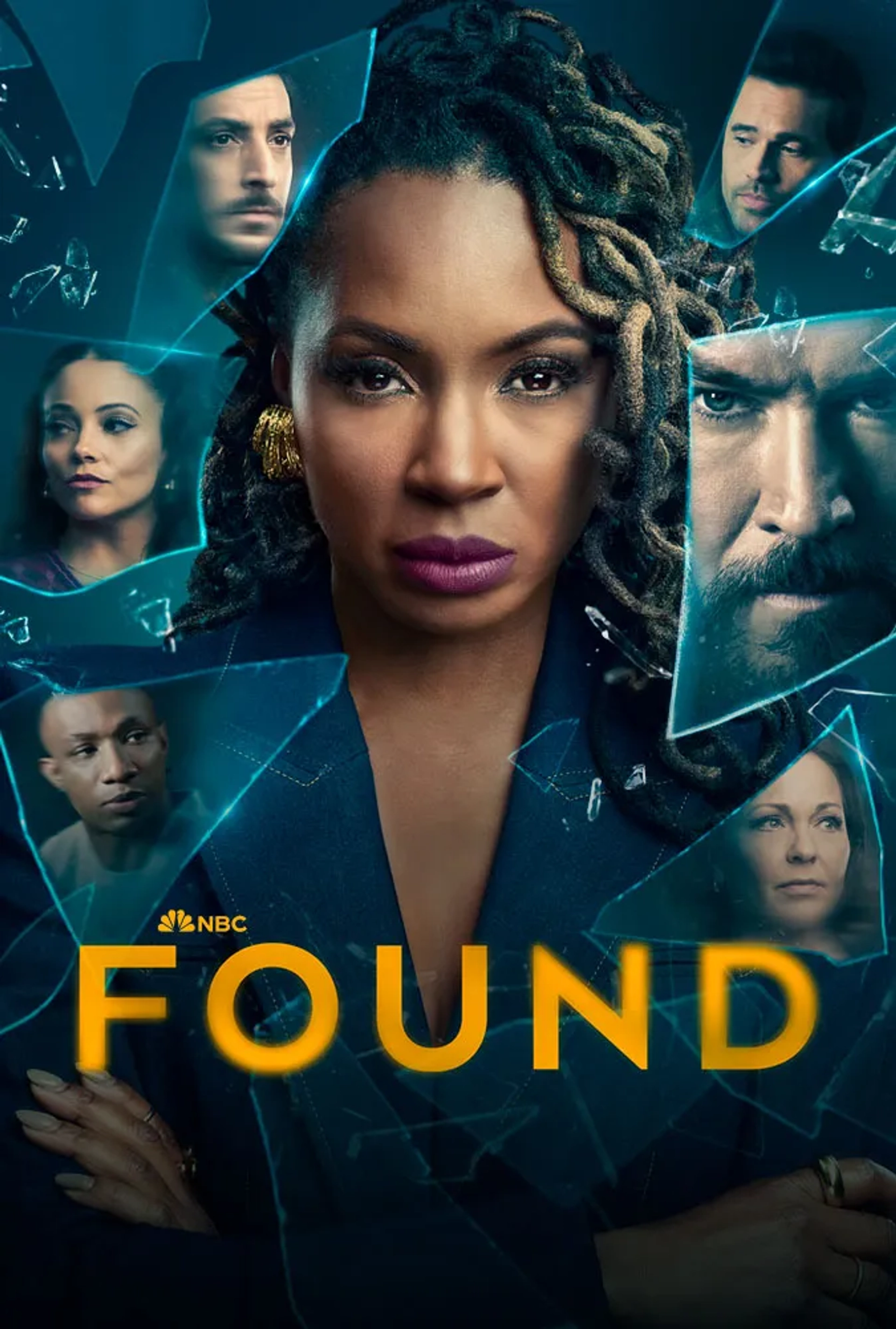 Mark-Paul Gosselaar, Kelli Williams, Arlen Escarpeta, Shanola Hampton, Karan Oberoi, Brett Dalton, and Gabrielle Walsh in Found (2023)