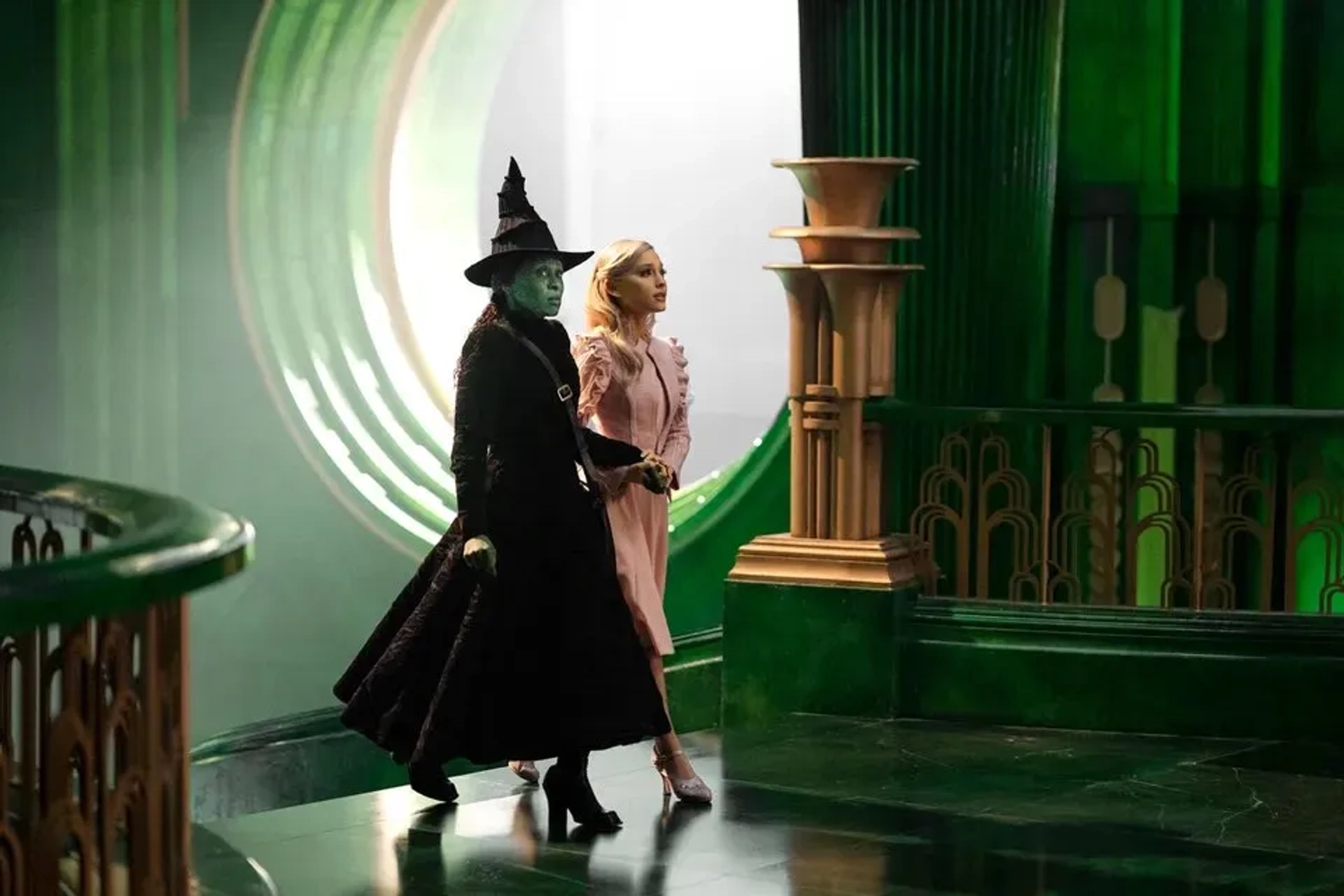 Ariana Grande and Cynthia Erivo in Wicked (2024)