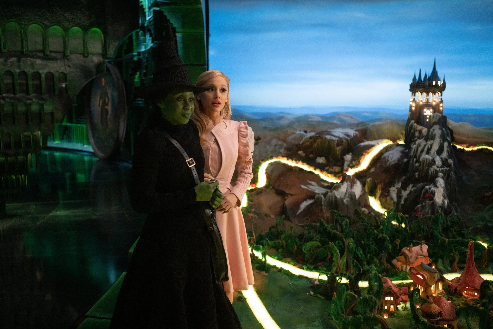 Ariana Grande and Cynthia Erivo in Wicked (2024)