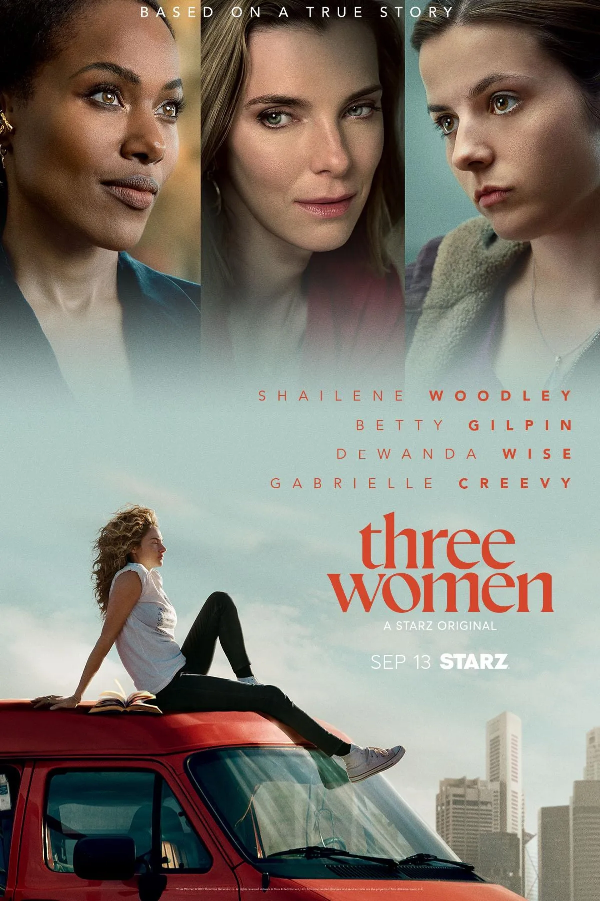 Shailene Woodley, DeWanda Wise, Betty Gilpin, and Gabrielle Creevy in Three Women (2023)