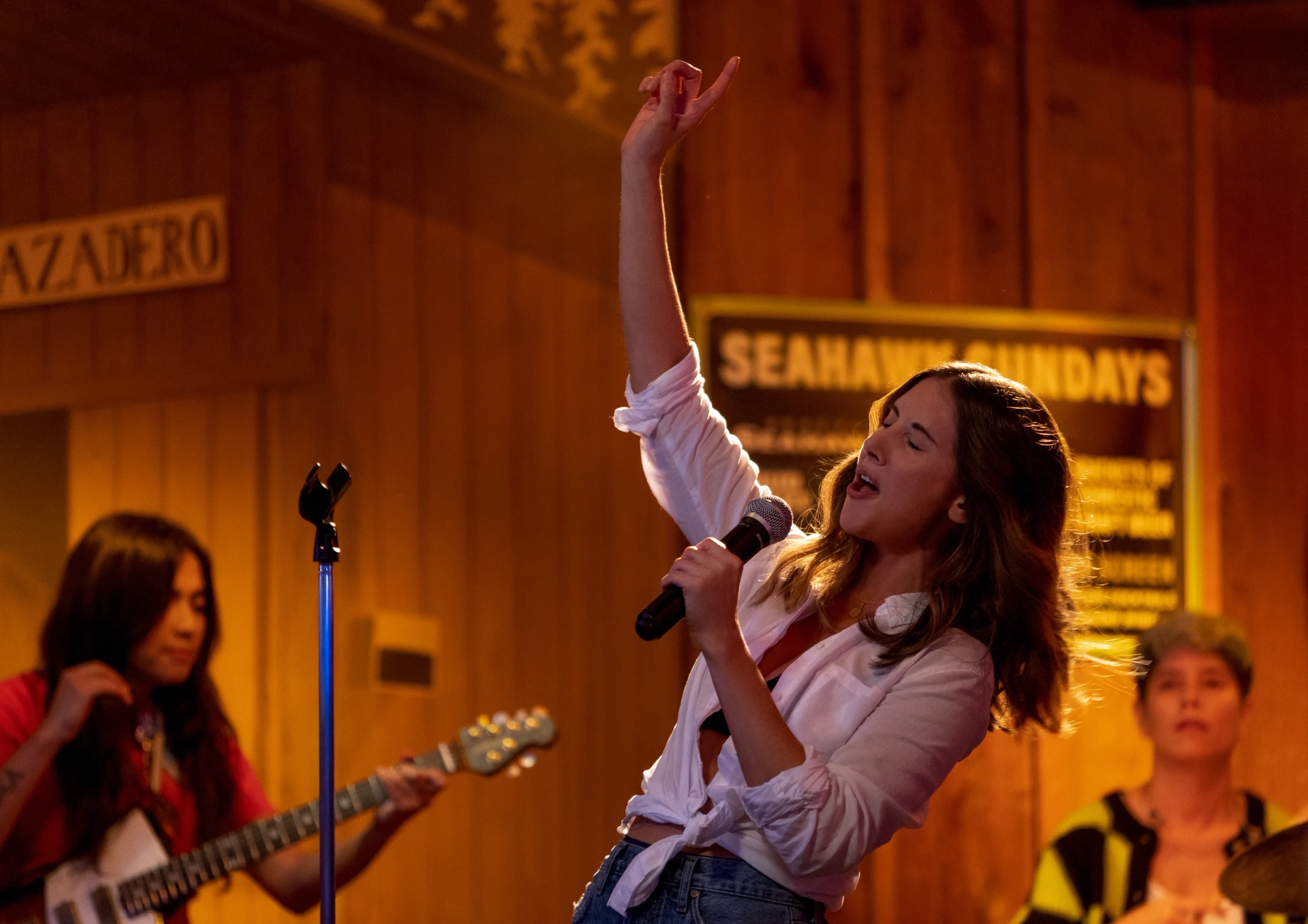 Fabi Reyna, Alison Brie, and Marian Li in Somebody I Used to Know (2023)