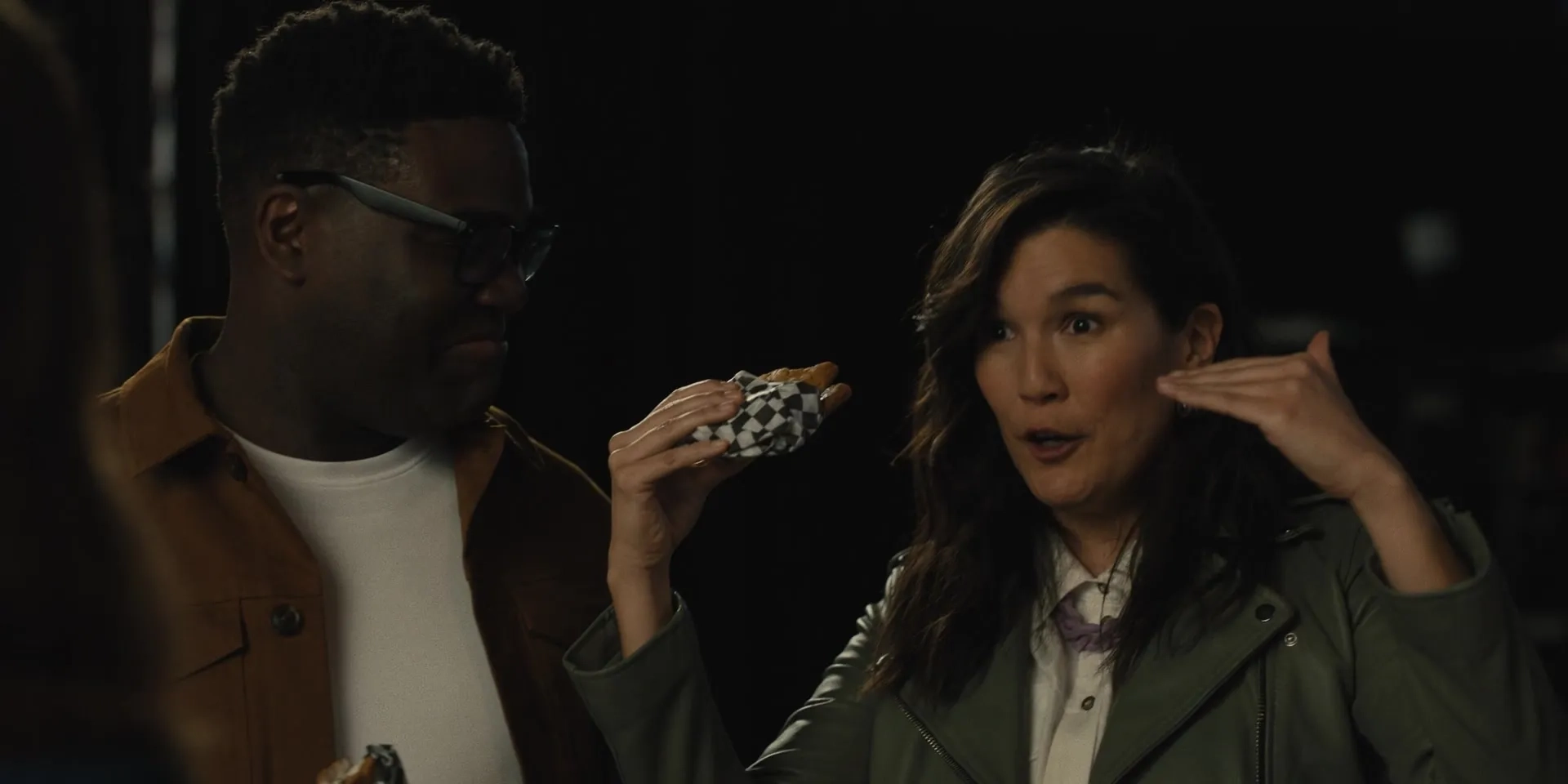 Zoë Chao and Sam Richardson in Somebody I Used to Know (2023)