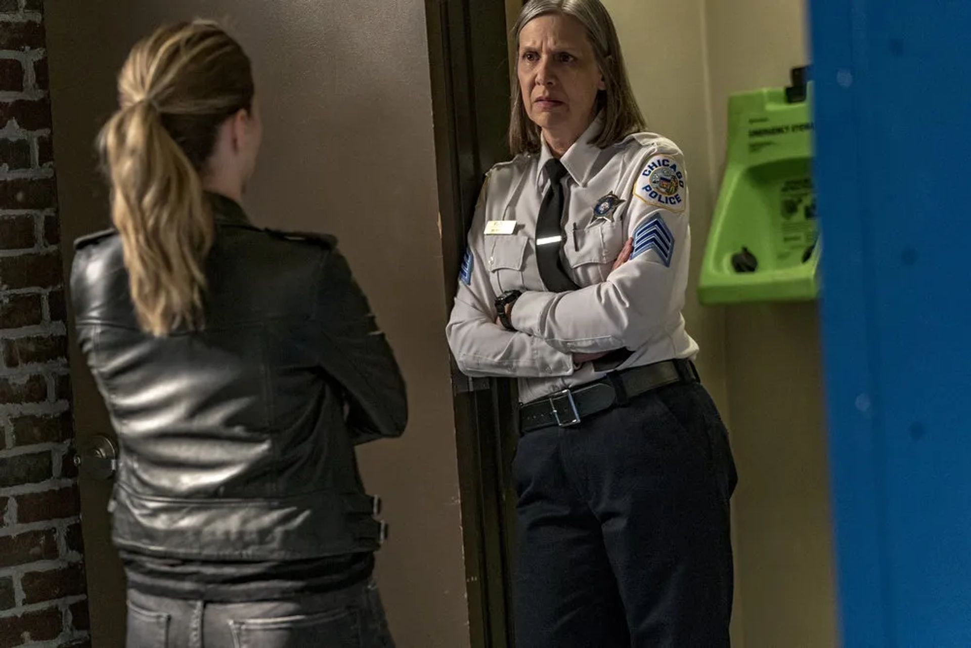 Amy Morton and Tracy Spiridakos in Chicago P.D. (2014)