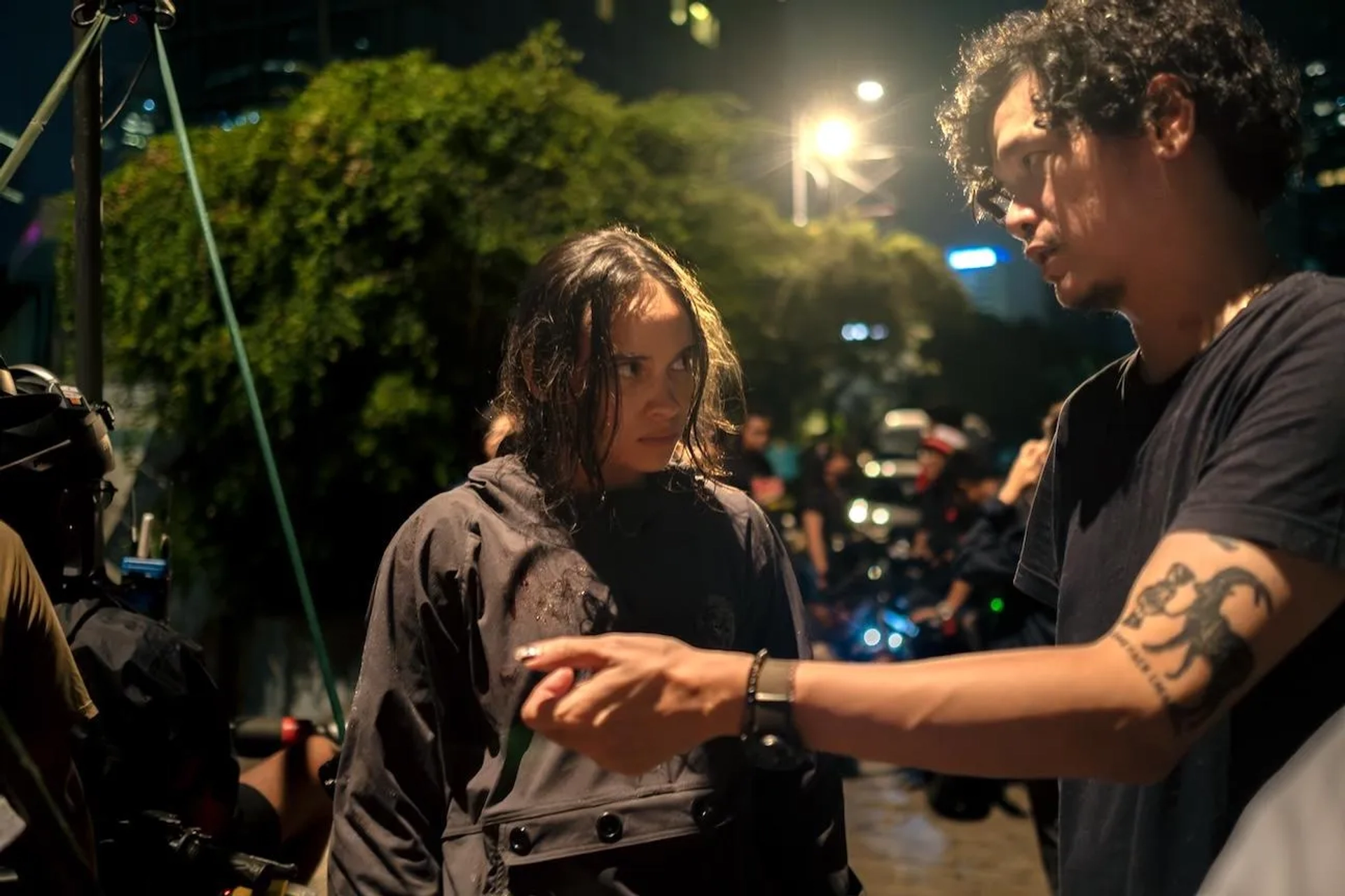 Timo Tjahjanto and Aurora Ribero in The Shadow Strays (2024)