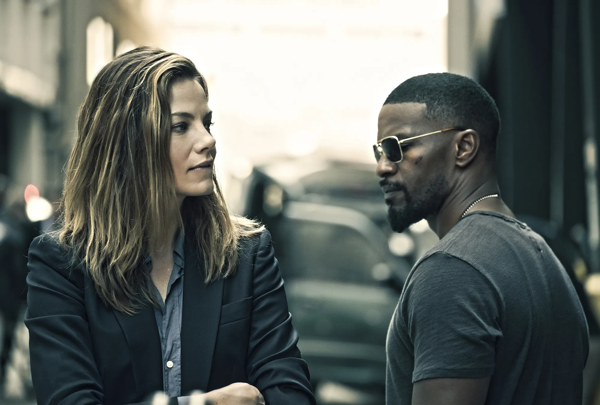 Jamie Foxx and Michelle Monaghan in Sleepless (2017)