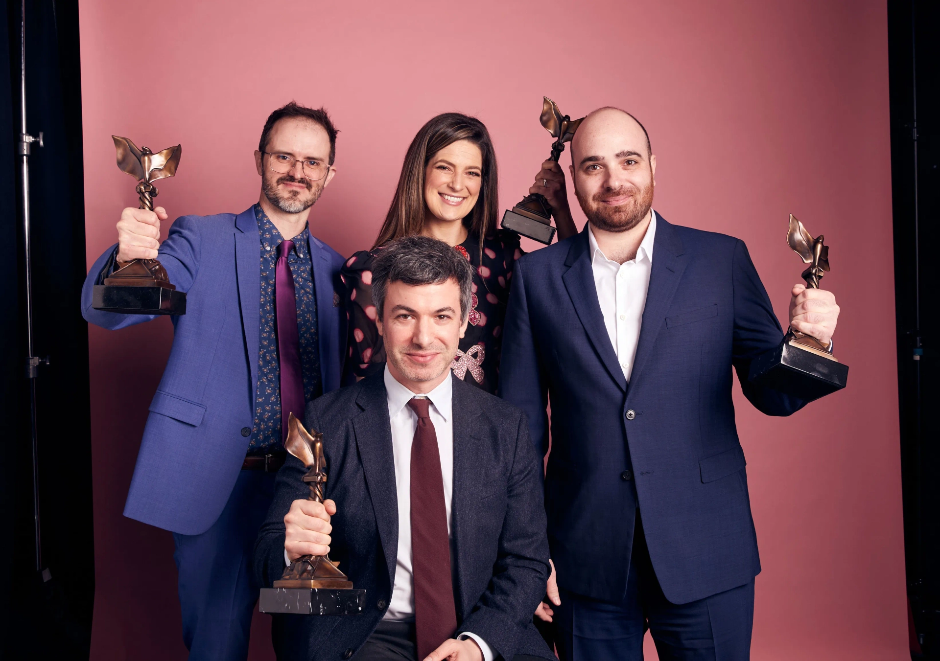 Dave Paige, Nathan Fielder, Carrie Kemper, and Eric Notarnicola at an event for The Rehearsal (2022)