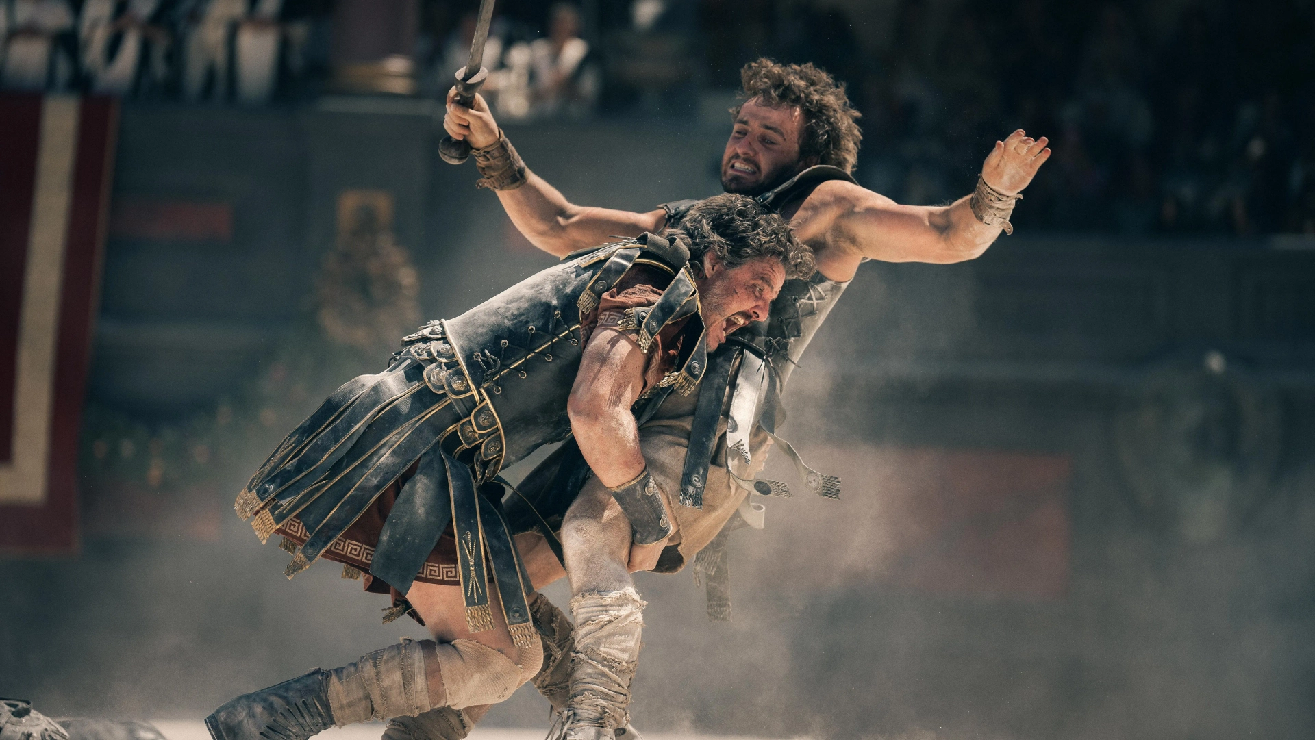 Pedro Pascal and Paul Mescal in Gladiator II (2024)