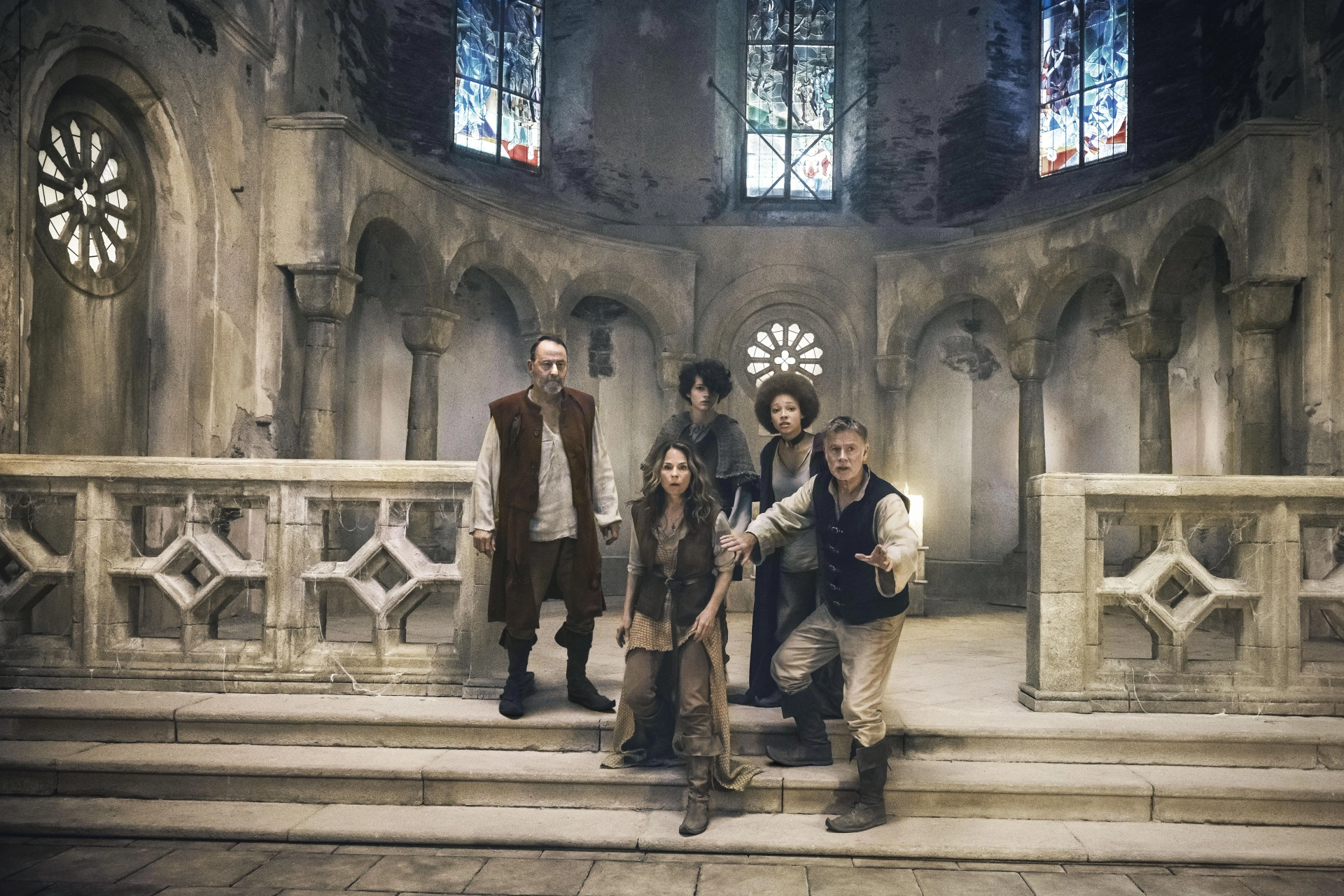 Jean Reno, Suzanne Clément, Franck Dubosc, Raphael Romand, and Lisa Do Couto Teixeira in Family Pack (2024)