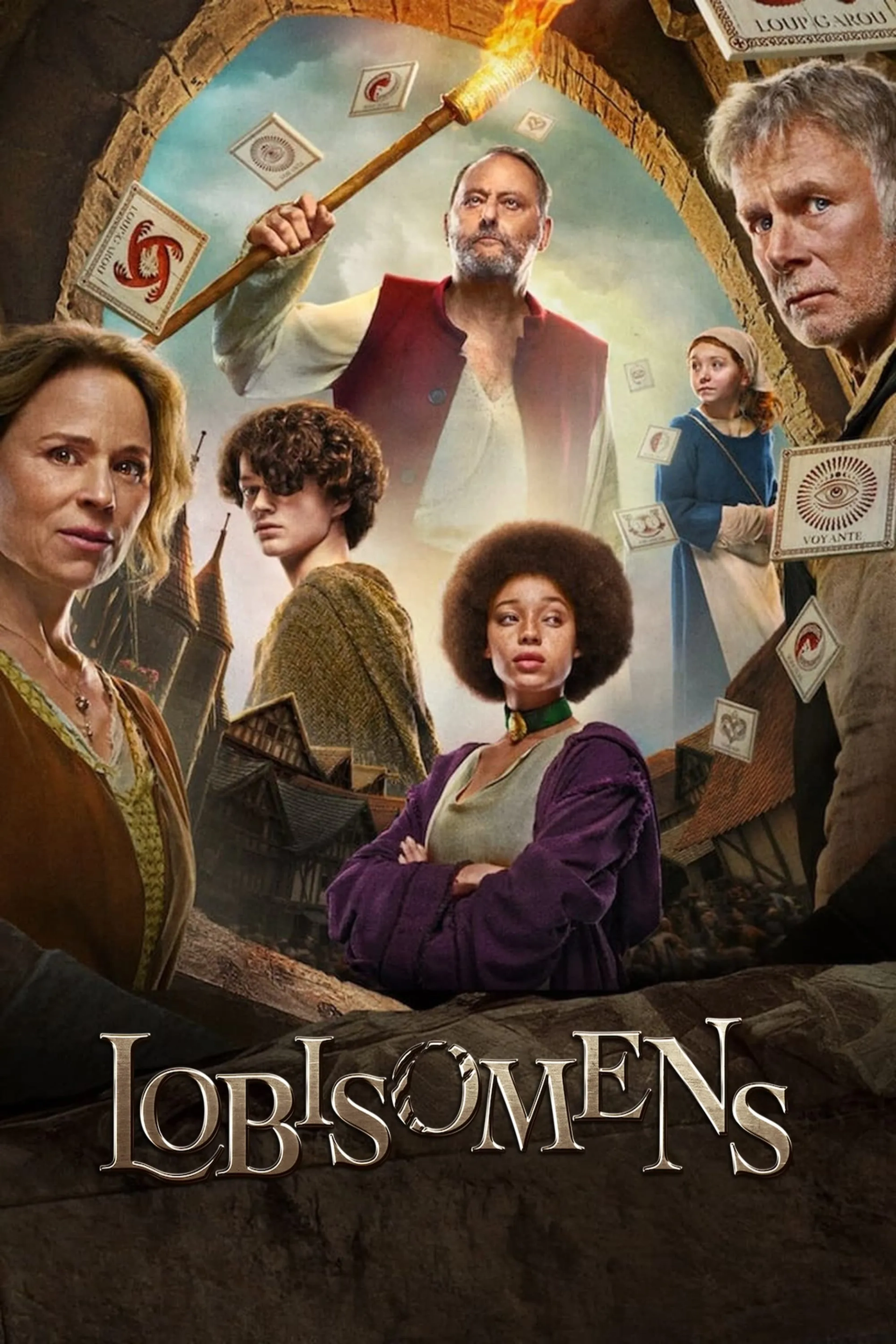 Jean Reno, Suzanne Clément, Franck Dubosc, Raphael Romand, Alizée Caugnies, and Lisa Do Couto Teixeira in Family Pack (2024)
