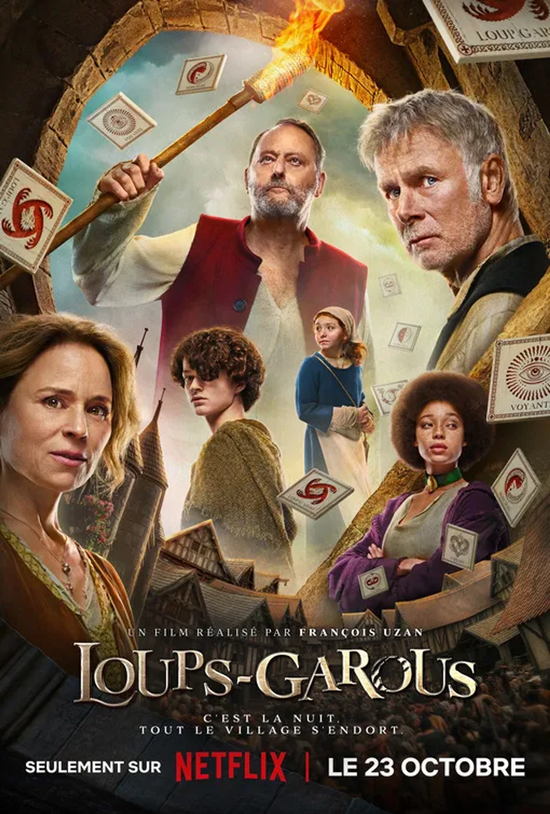 Jean Reno, Suzanne Clément, Franck Dubosc, Raphael Romand, Alizée Caugnies, and Lisa Do Couto Teixeira in Family Pack (2024)