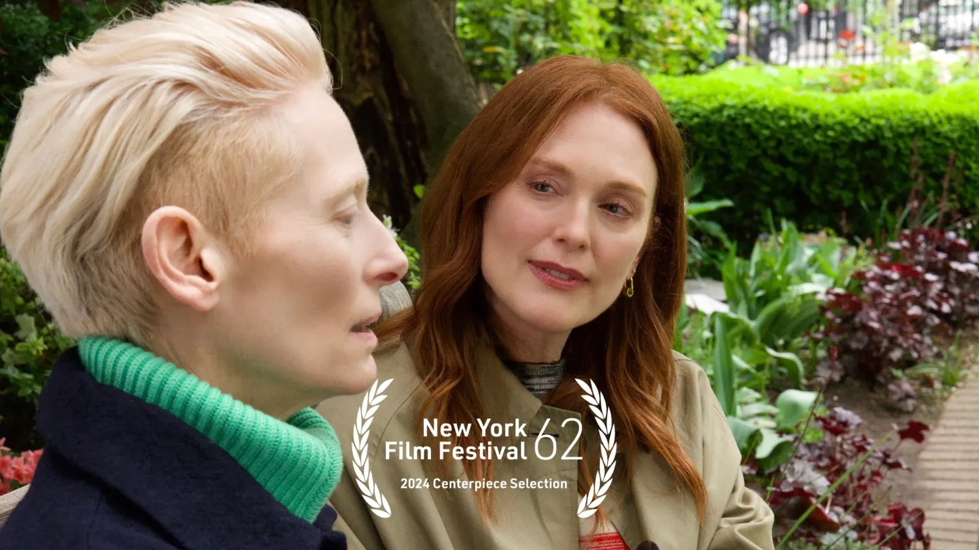 Julianne Moore and Tilda Swinton in The Room Next Door (2024)