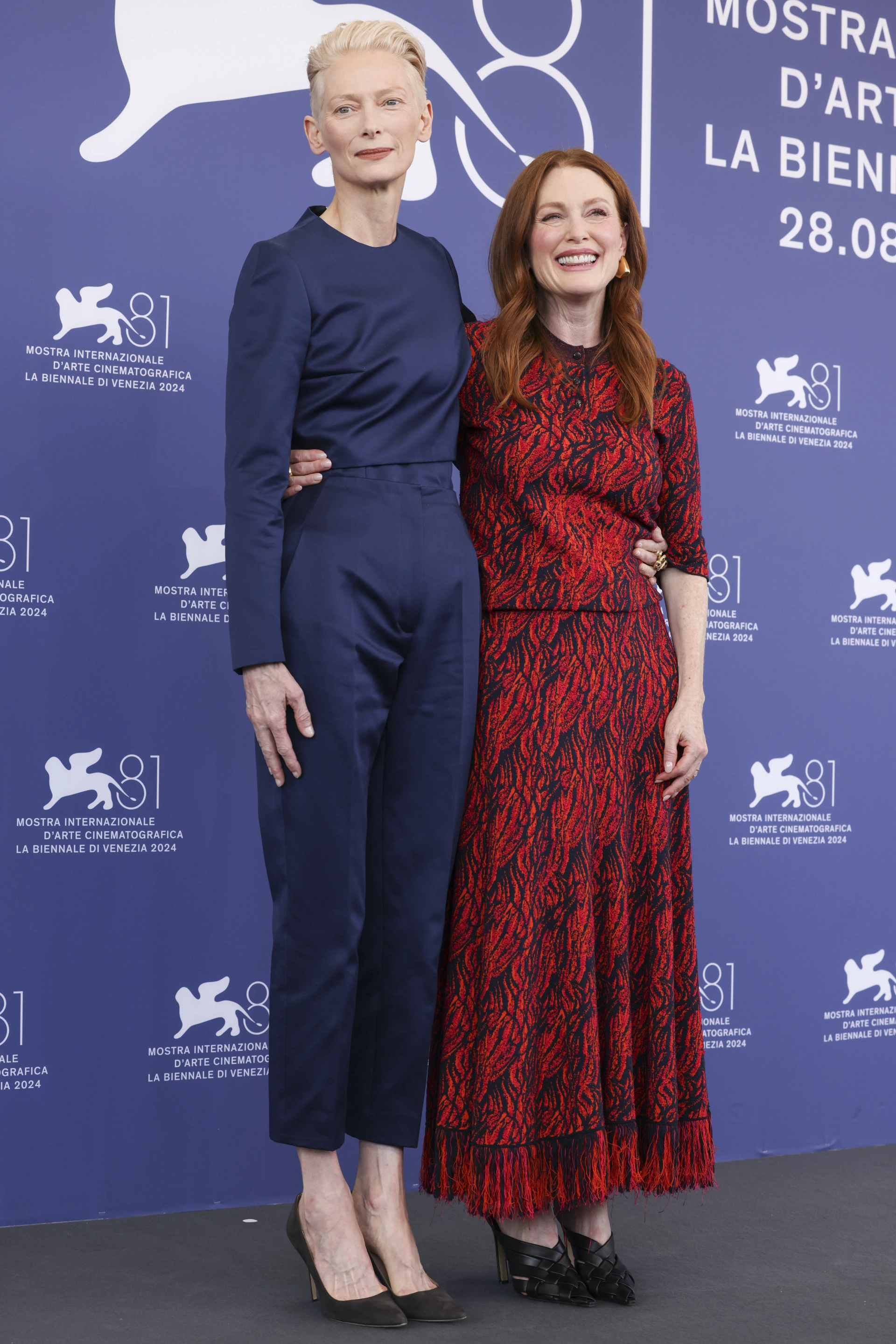 Julianne Moore and Tilda Swinton at an event for The Room Next Door (2024)