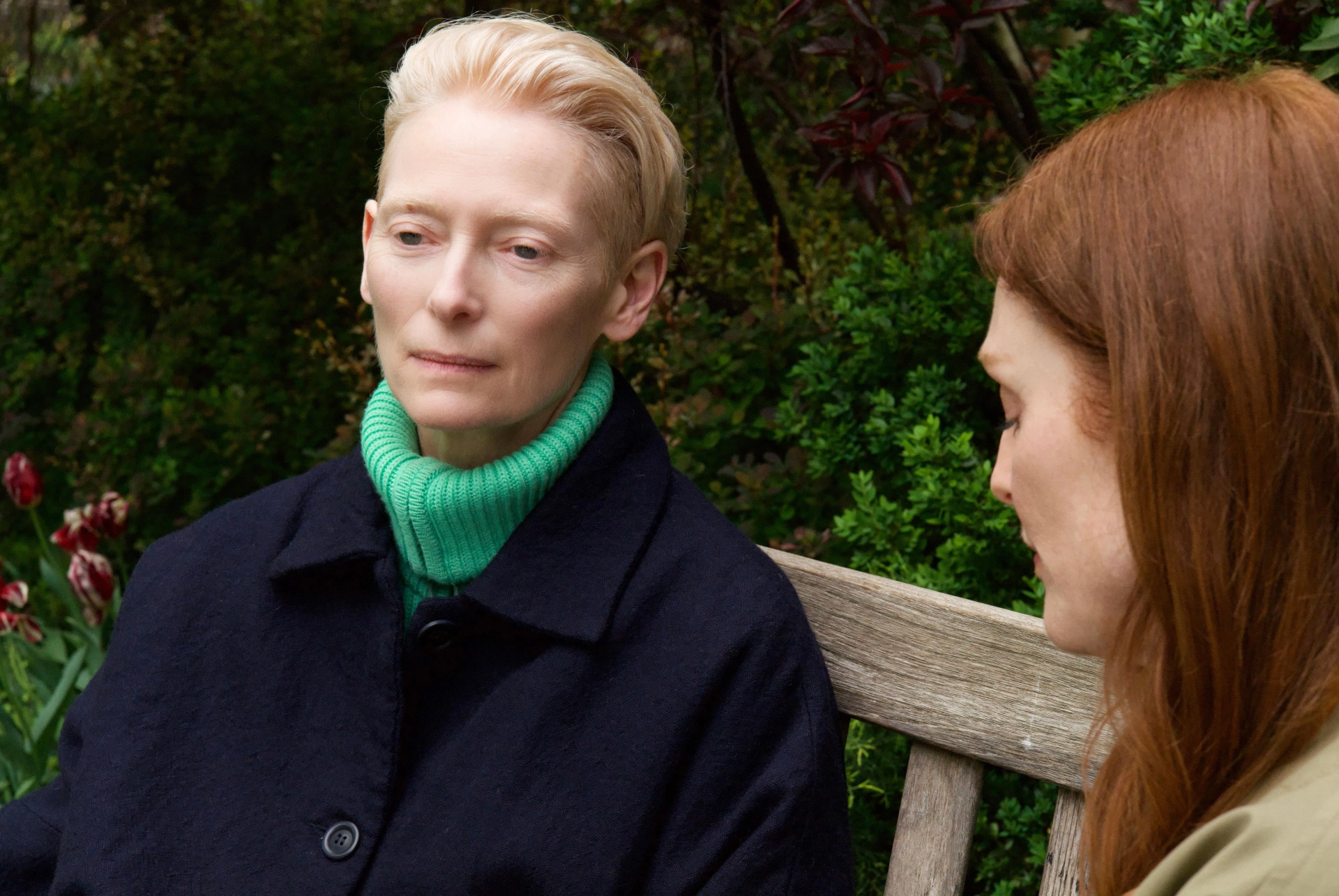 Julianne Moore and Tilda Swinton in The Room Next Door (2024)
