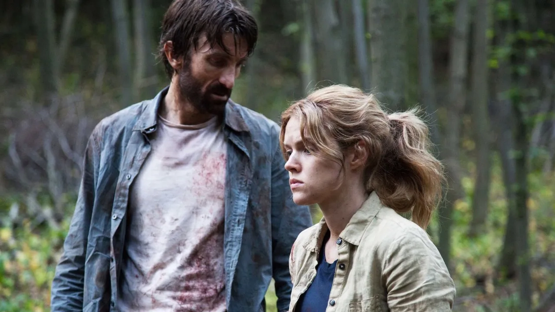 Sharlto Copley and Erin Richards in Open Grave (2013)