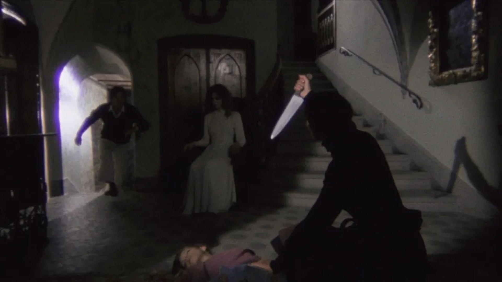 Kieran Canter, Cinzia Monreale, and Franca Stoppi in Beyond the Darkness (1979)