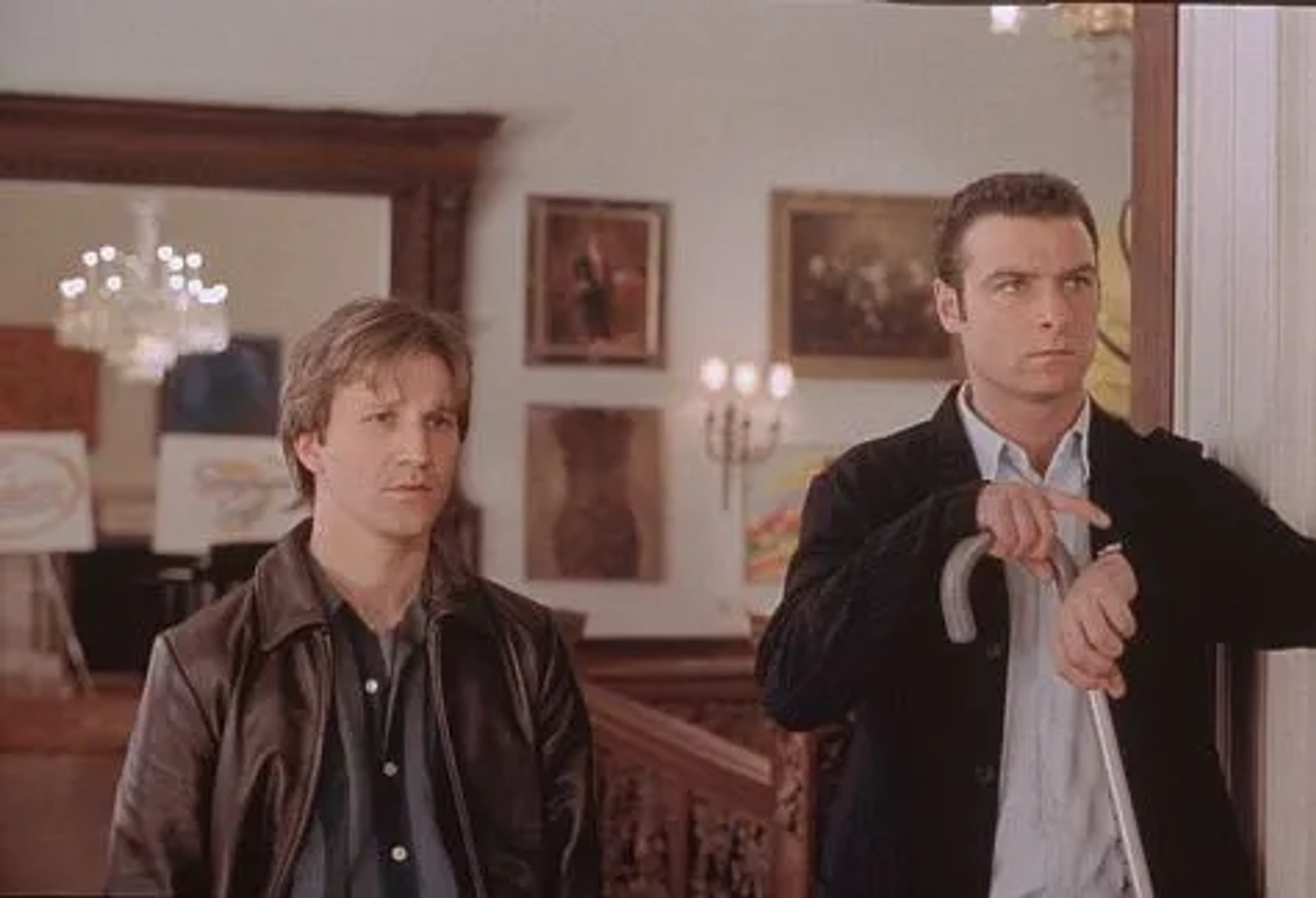 Liev Schreiber and Breckin Meyer in Kate & Leopold (2001)