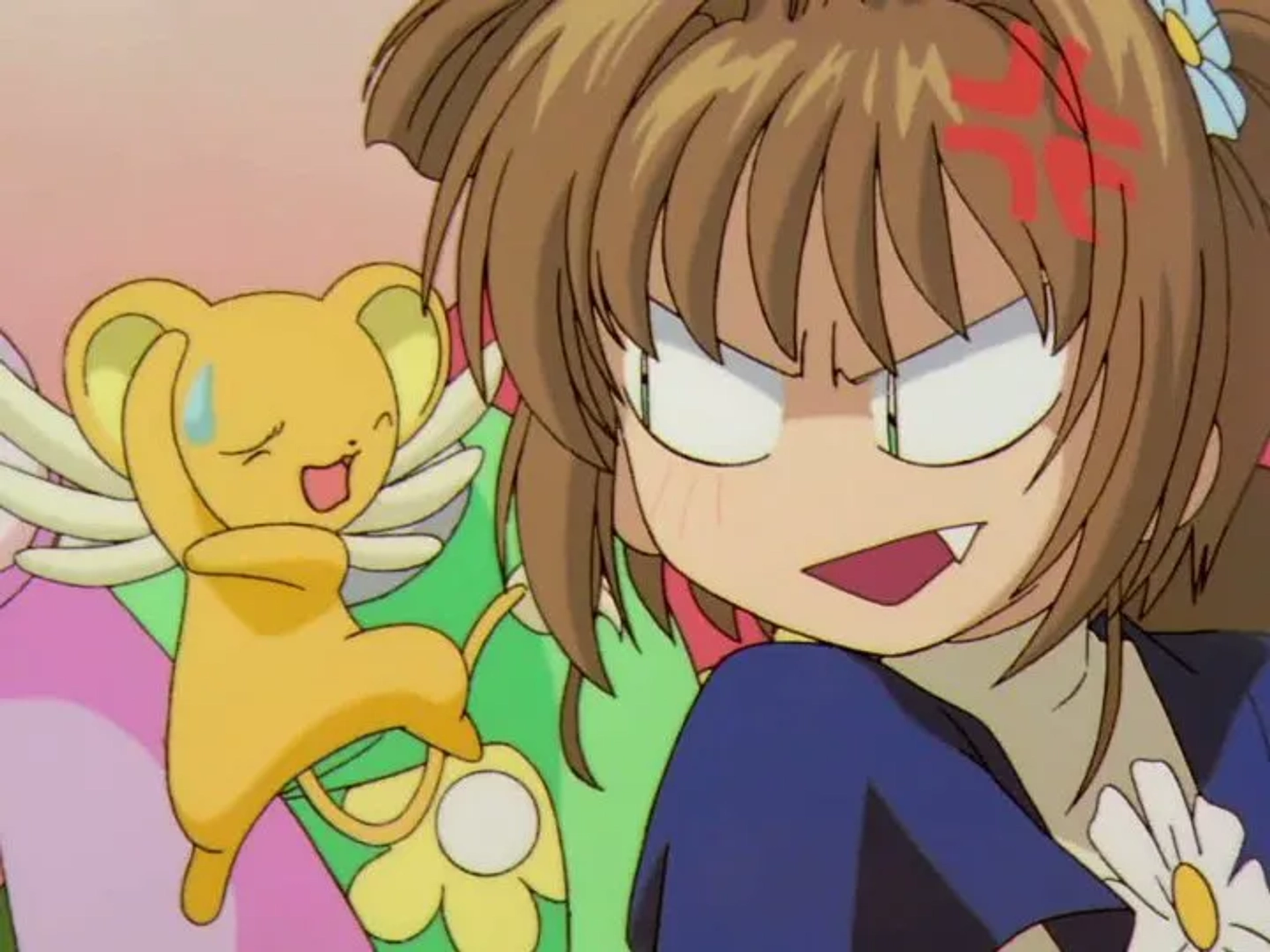 Matt Hill and Sakura Tange in Cardcaptor Sakura (1998)
