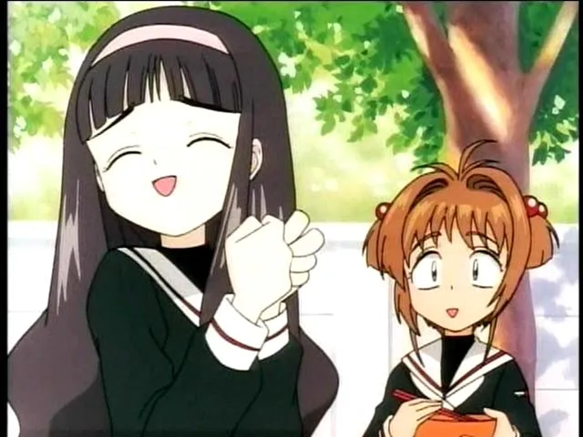 Junko Iwao and Sakura Tange in Cardcaptor Sakura (1998)