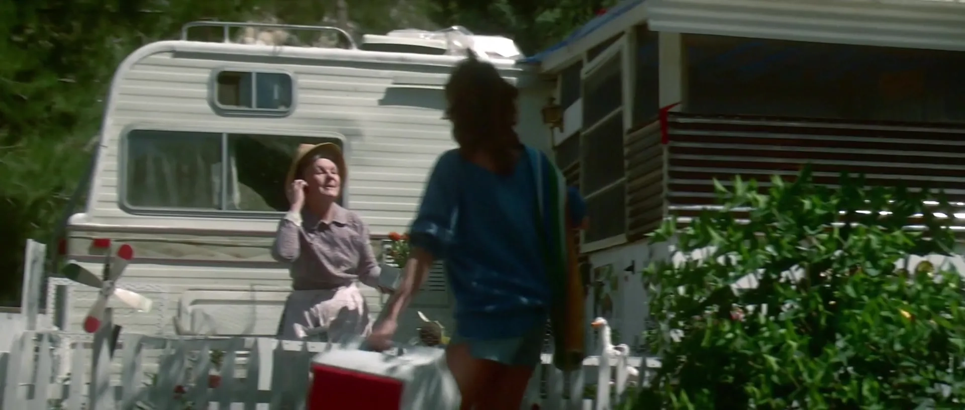 Catherine Mary Stewart and Meg Wyllie in The Last Starfighter (1984)