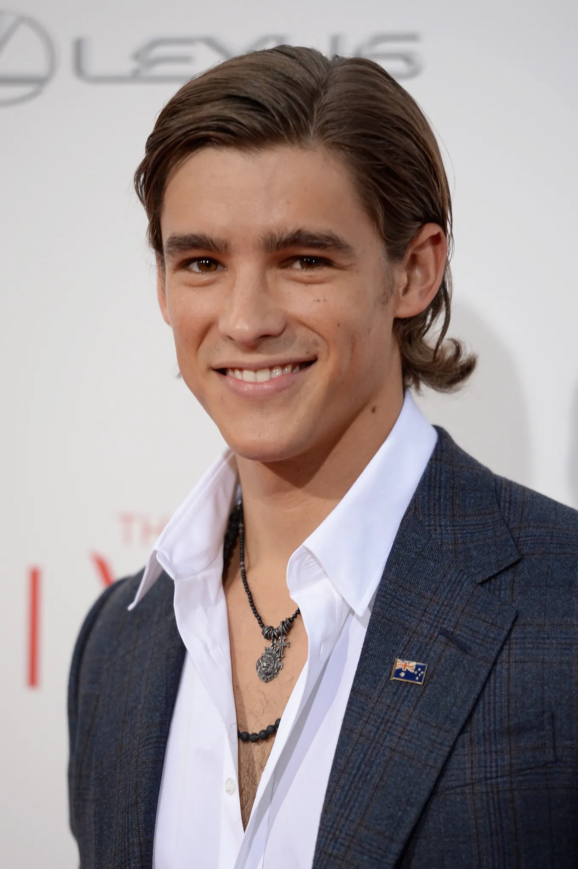 Brenton Thwaites at an event for The Giver (2014)