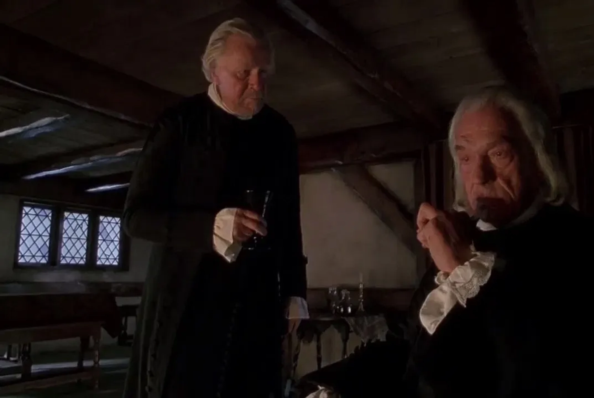 Paul Scofield and George Gaynes in The Crucible (1996)