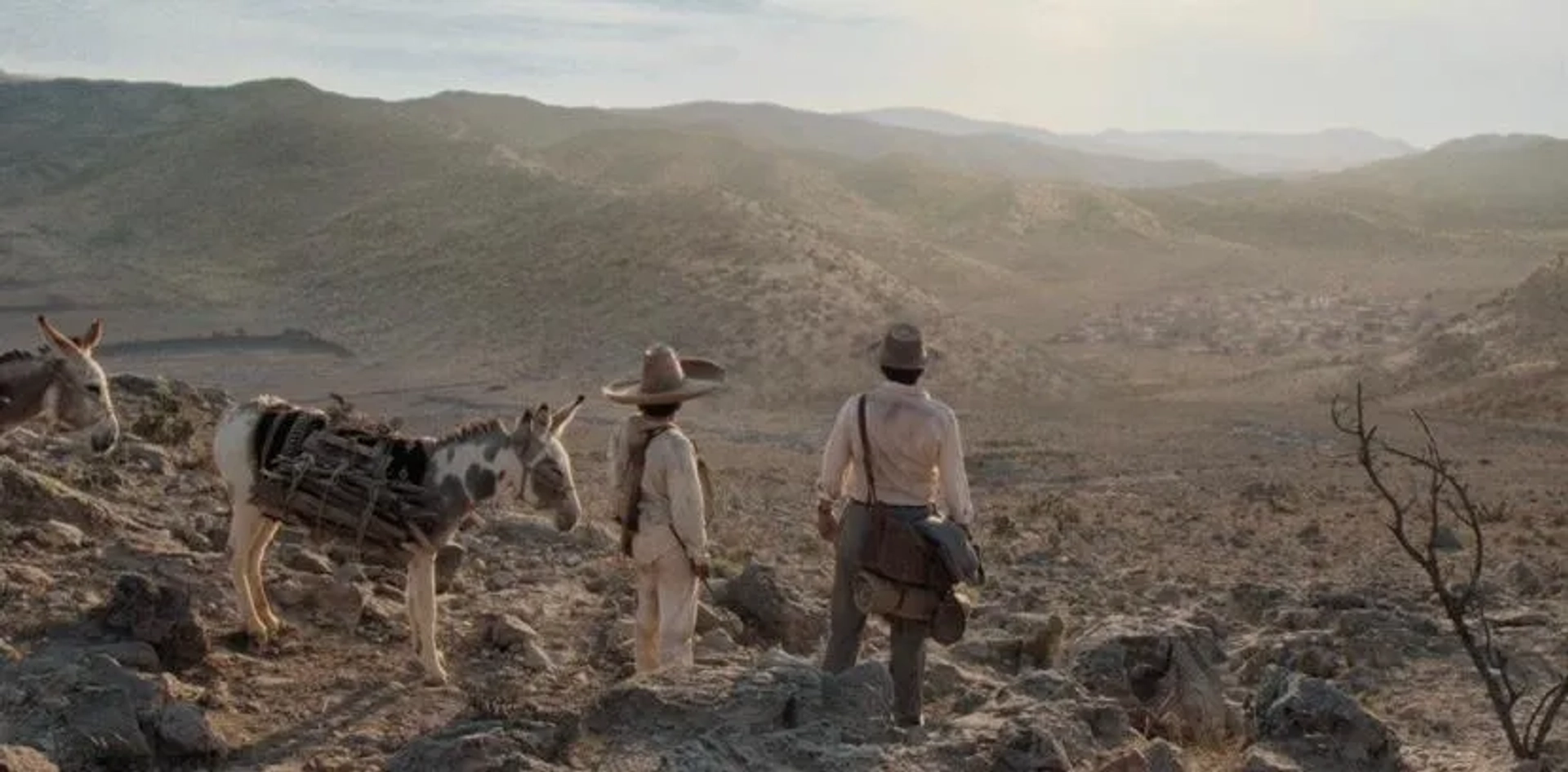 Noé Hernández and Tenoch Huerta in Pedro Páramo (2024)